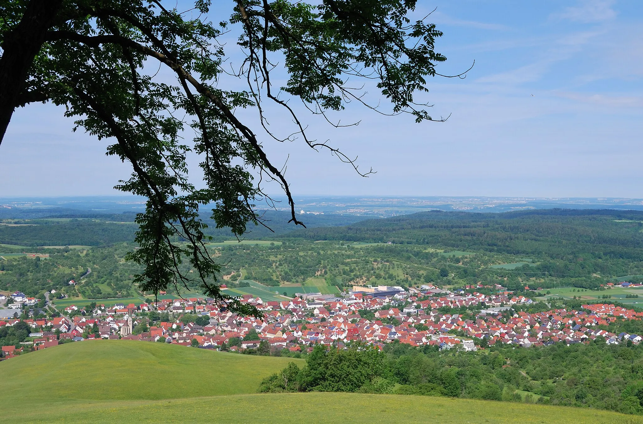 Photo showing: Owen in Swabian Jura in the German Federal State Baden-Württemberg.