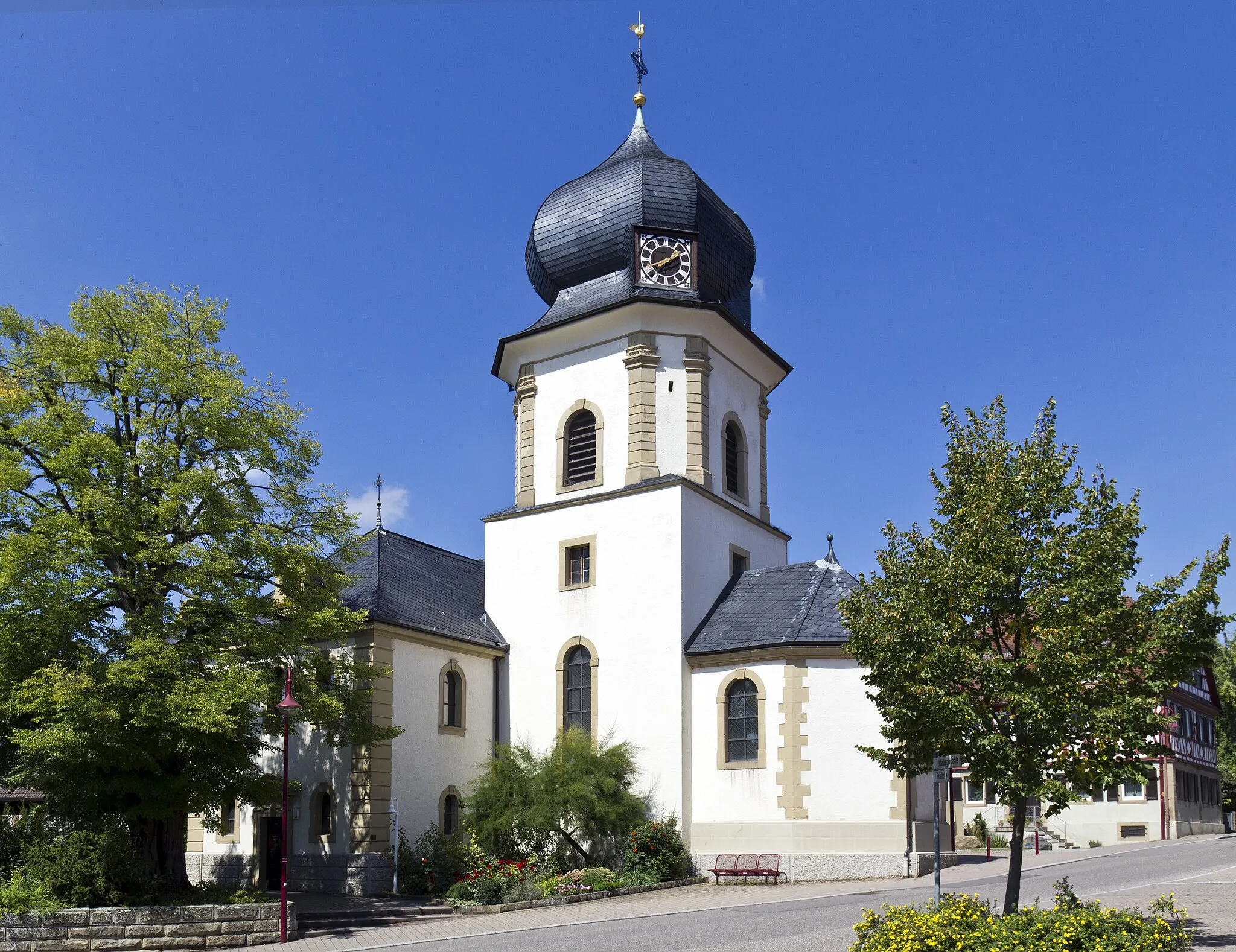 Photo showing: Obersulm, Ortsteil Affaltrach, evangelische Pfarrkirche St. Johann