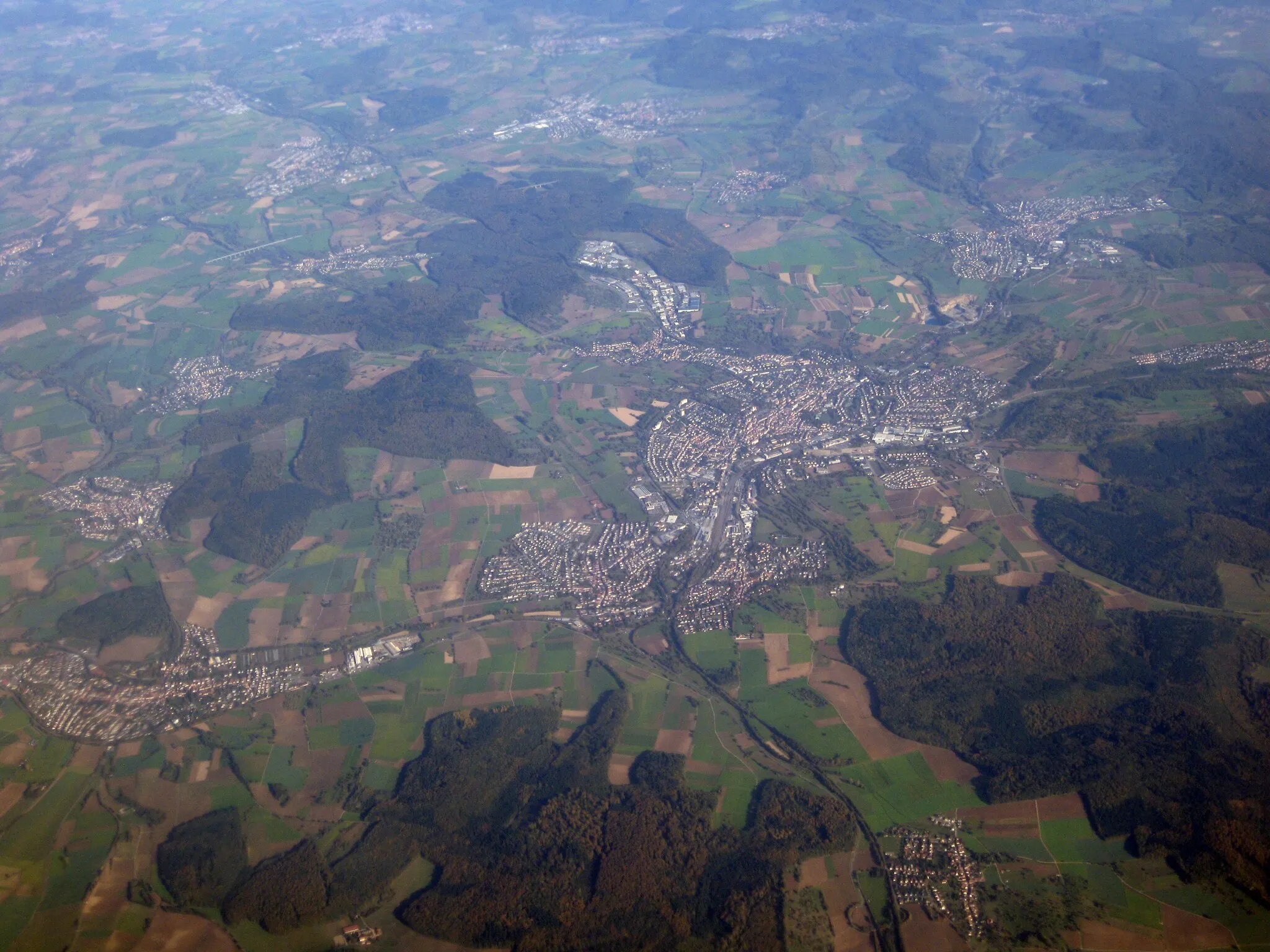 Photo showing: Bretten, Luftbild von Westen nach Osten
