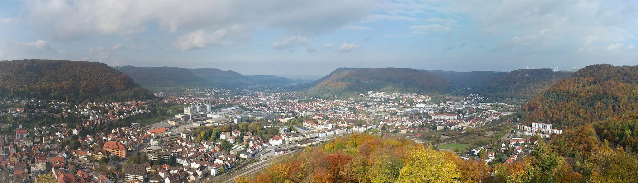 Photo showing: Panorama of Geislingen an der Steige, Germany