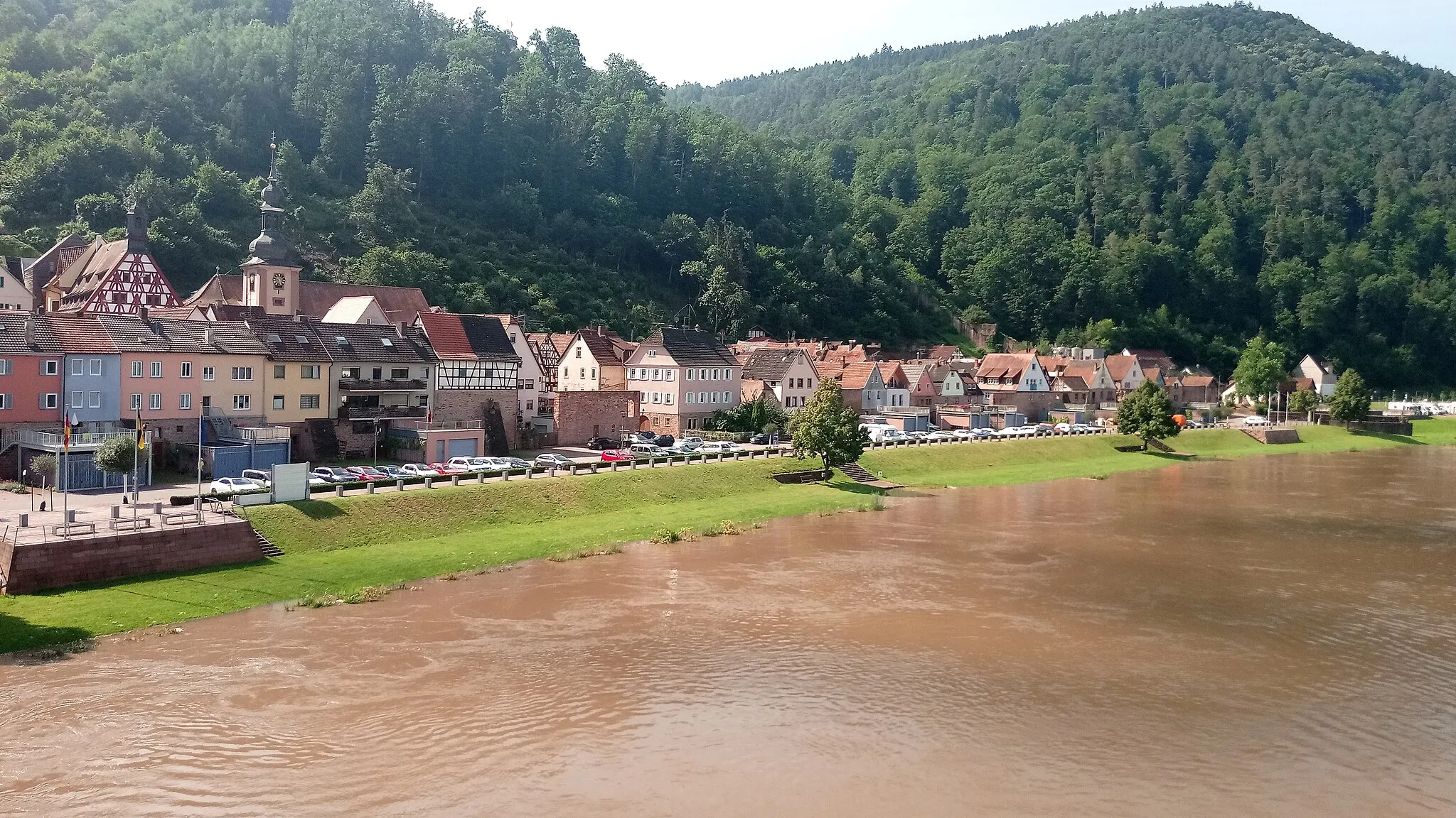 Photo showing: Freudenberg (Baden) von der Mainbrücke aus gesehen 2021