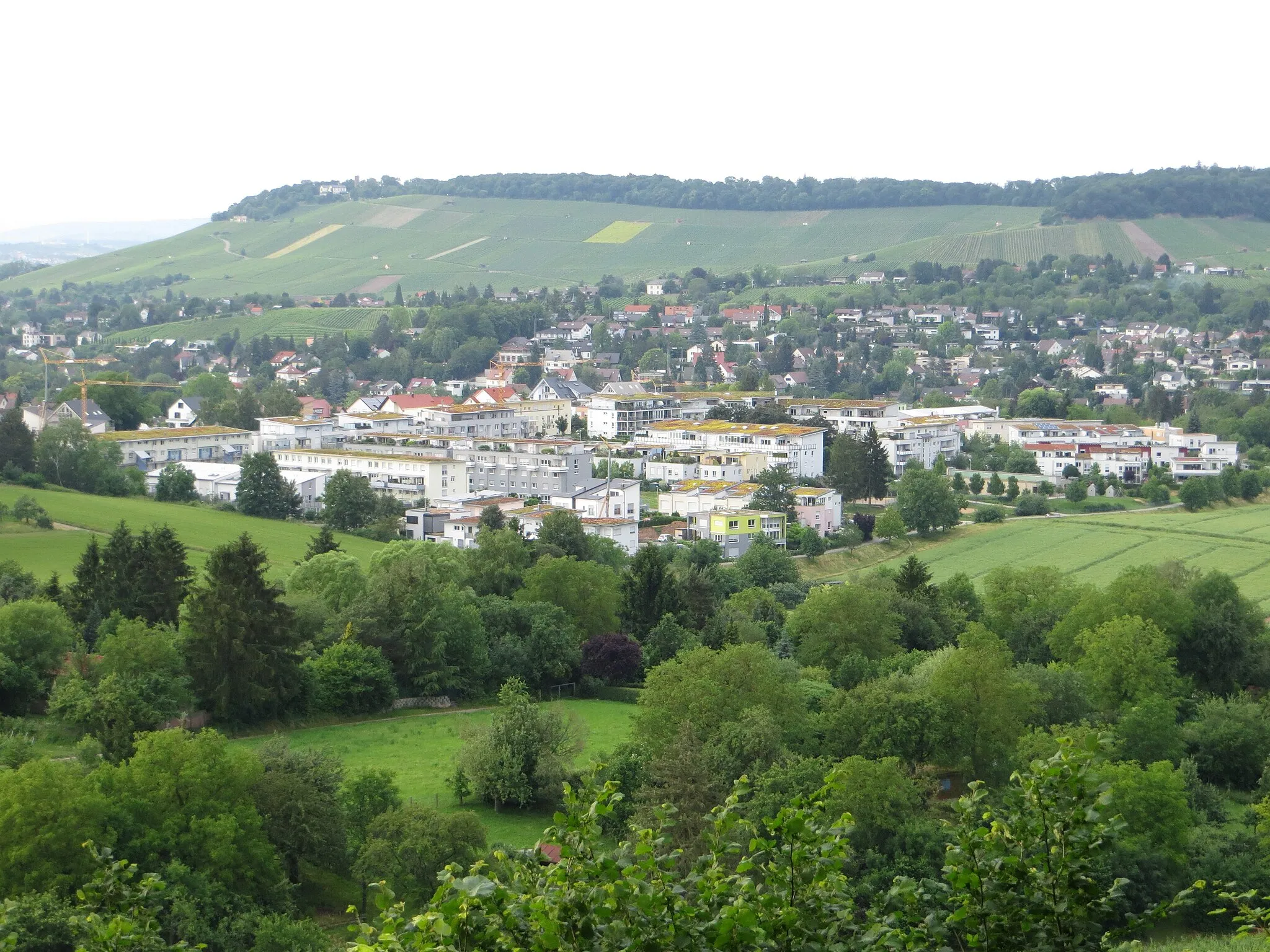 Photo showing: Das Wohngebiet Badener Hof in Heilbronn vom Burgmal aus gesehen