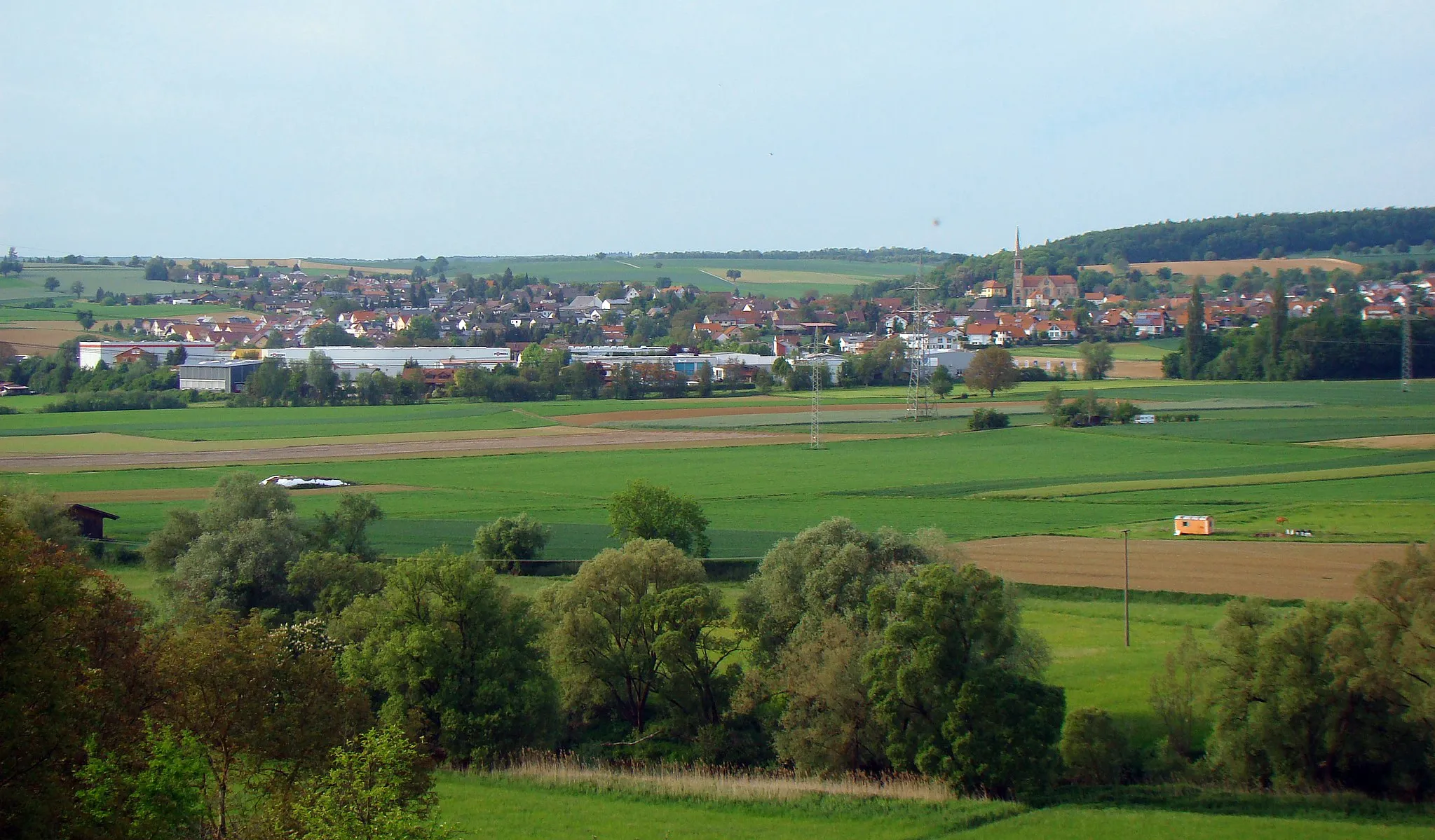 Photo showing: Blick auf Stein am Kocher, von Kochertürn aus gesehen