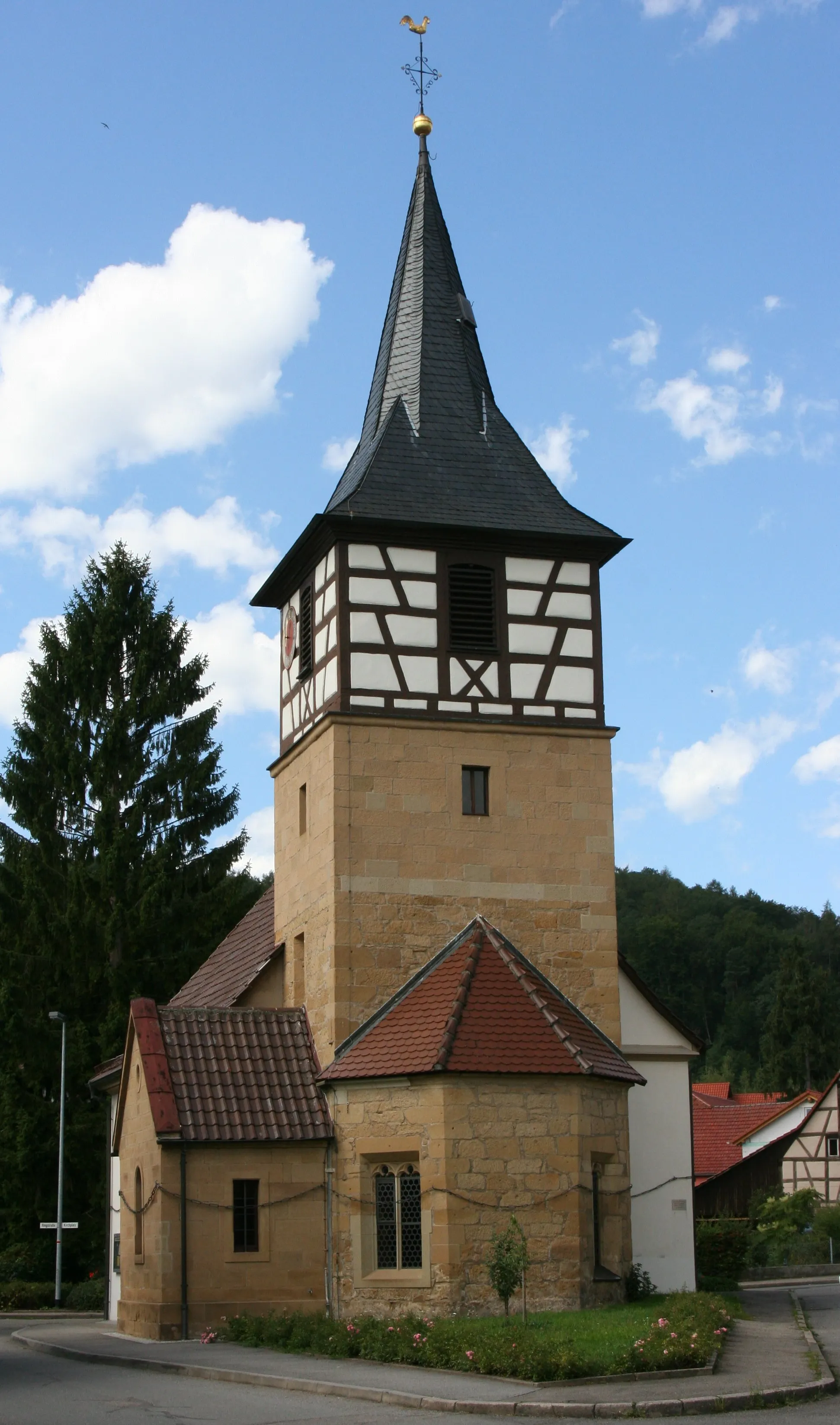 Photo showing: The church of St Leonard in Weinsberg-Gellmersbach