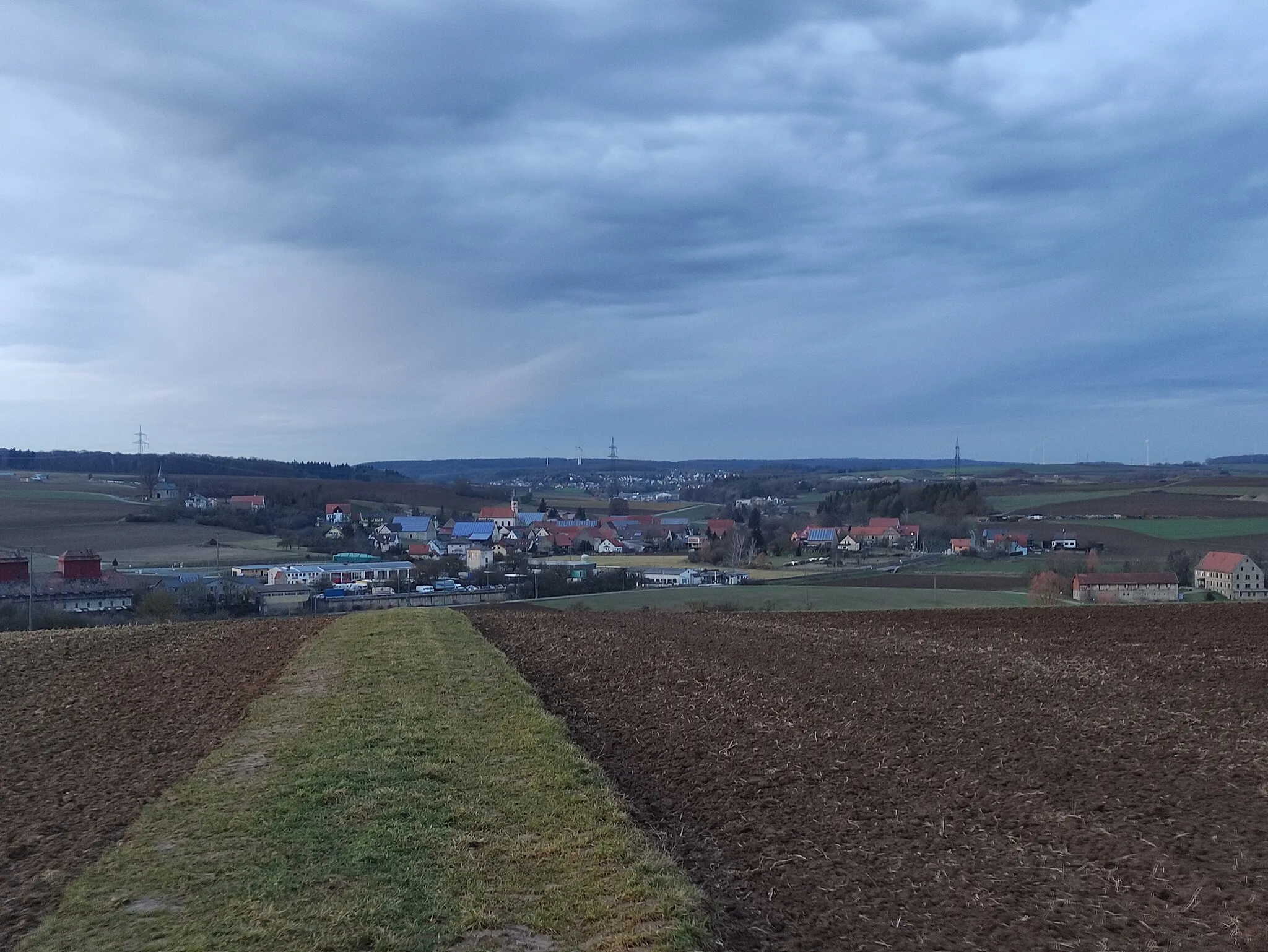 Photo showing: Ortsansicht von Oberwittighausen, aus Süd-Östlicher Richtung