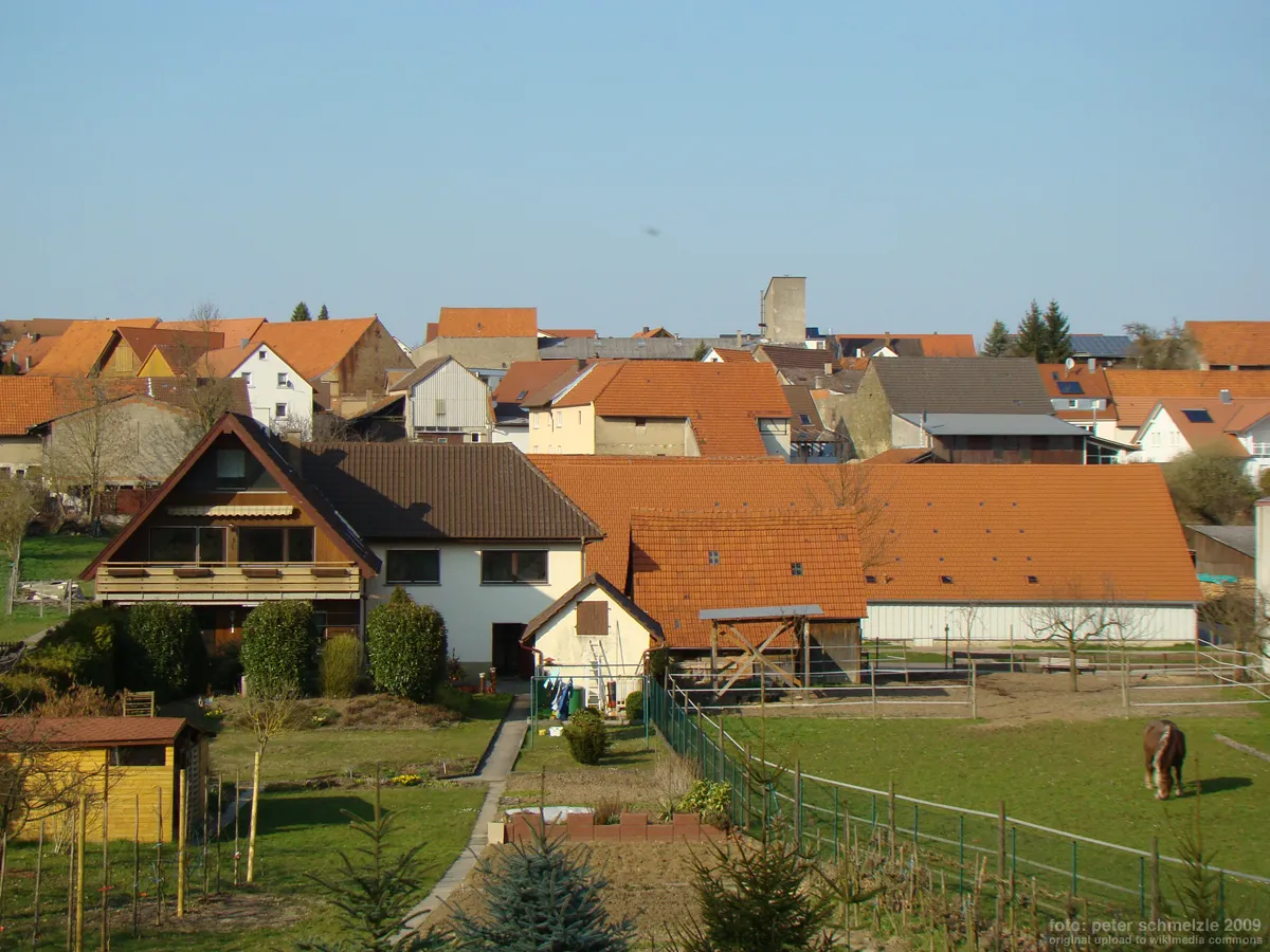 Photo showing: Blick auf die Ortsmitte von Rohrbach am Gießhübel