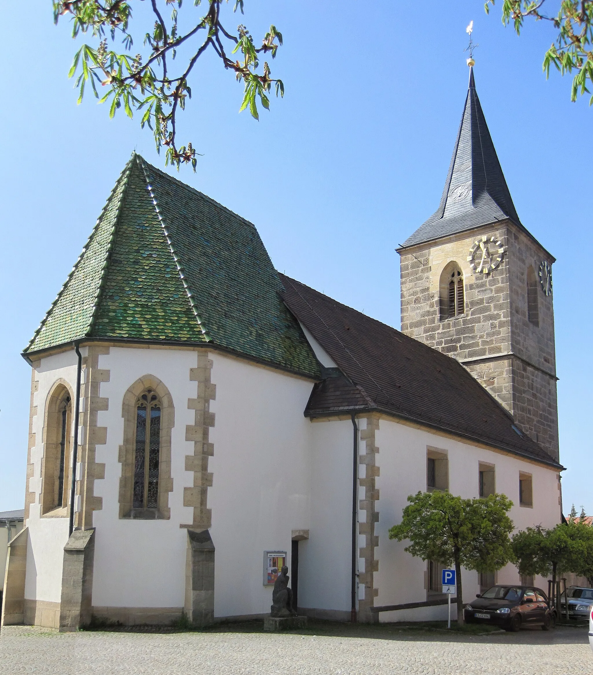 Photo showing: Georgskirche in Filderstadt-Bonlanden, Turm und Chor von 1472.
