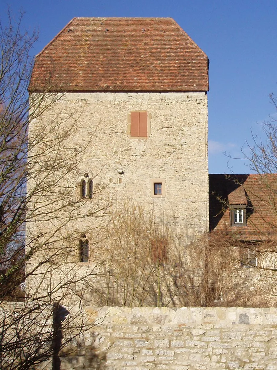 Photo showing: Burg Horkheim, Steinhaus von Südosten, von der Kirche aus gesehen