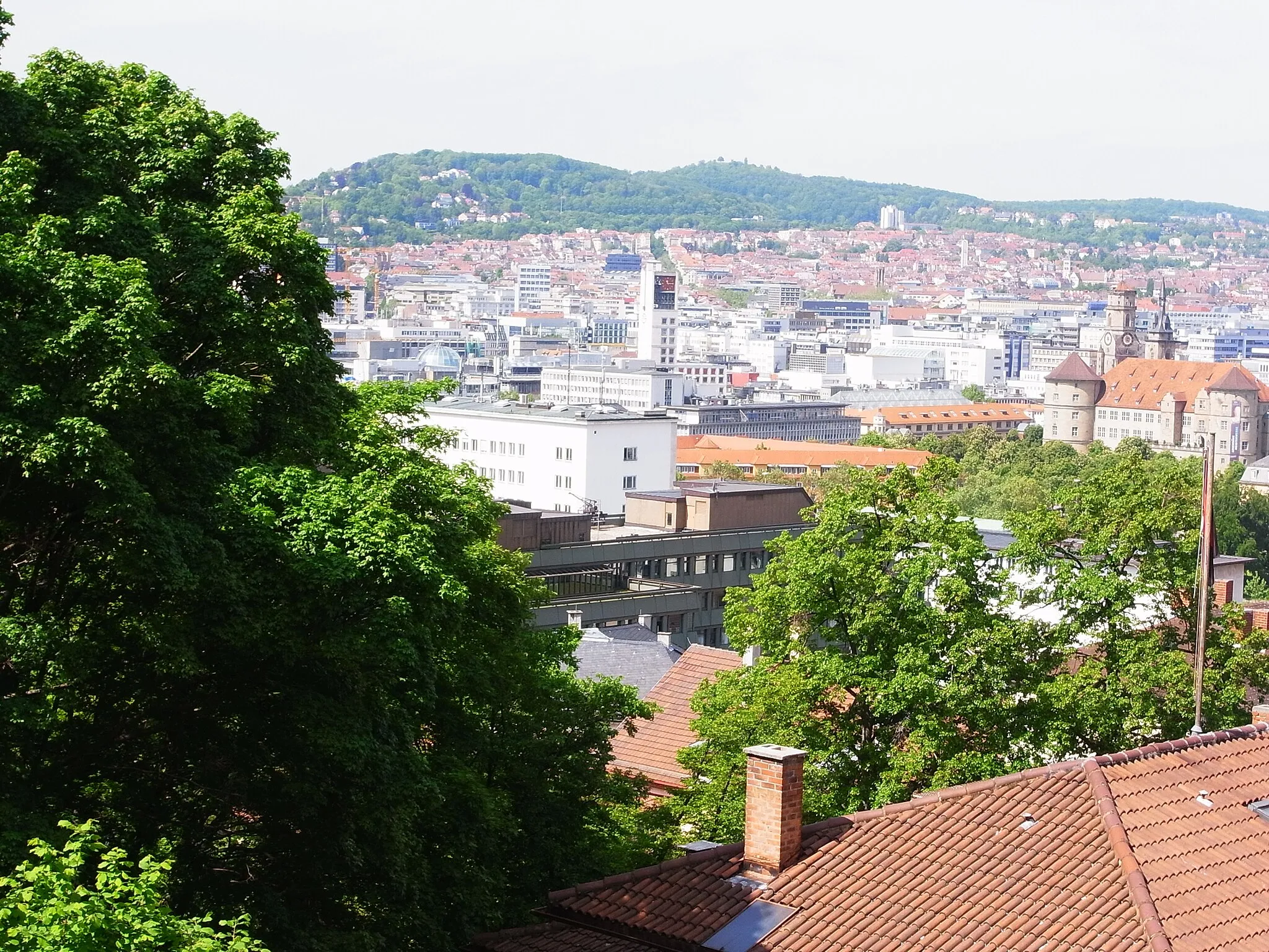 Photo showing: Blick auf Hasenberg (links) und Birkenkopf (rechts mit Gipfelkreuz)