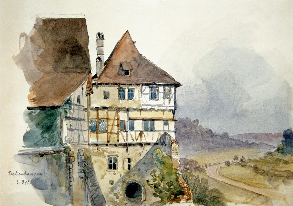 Photo showing: Timberframe buildings on the wall of the monastery Bebenhausen near Tübingen.