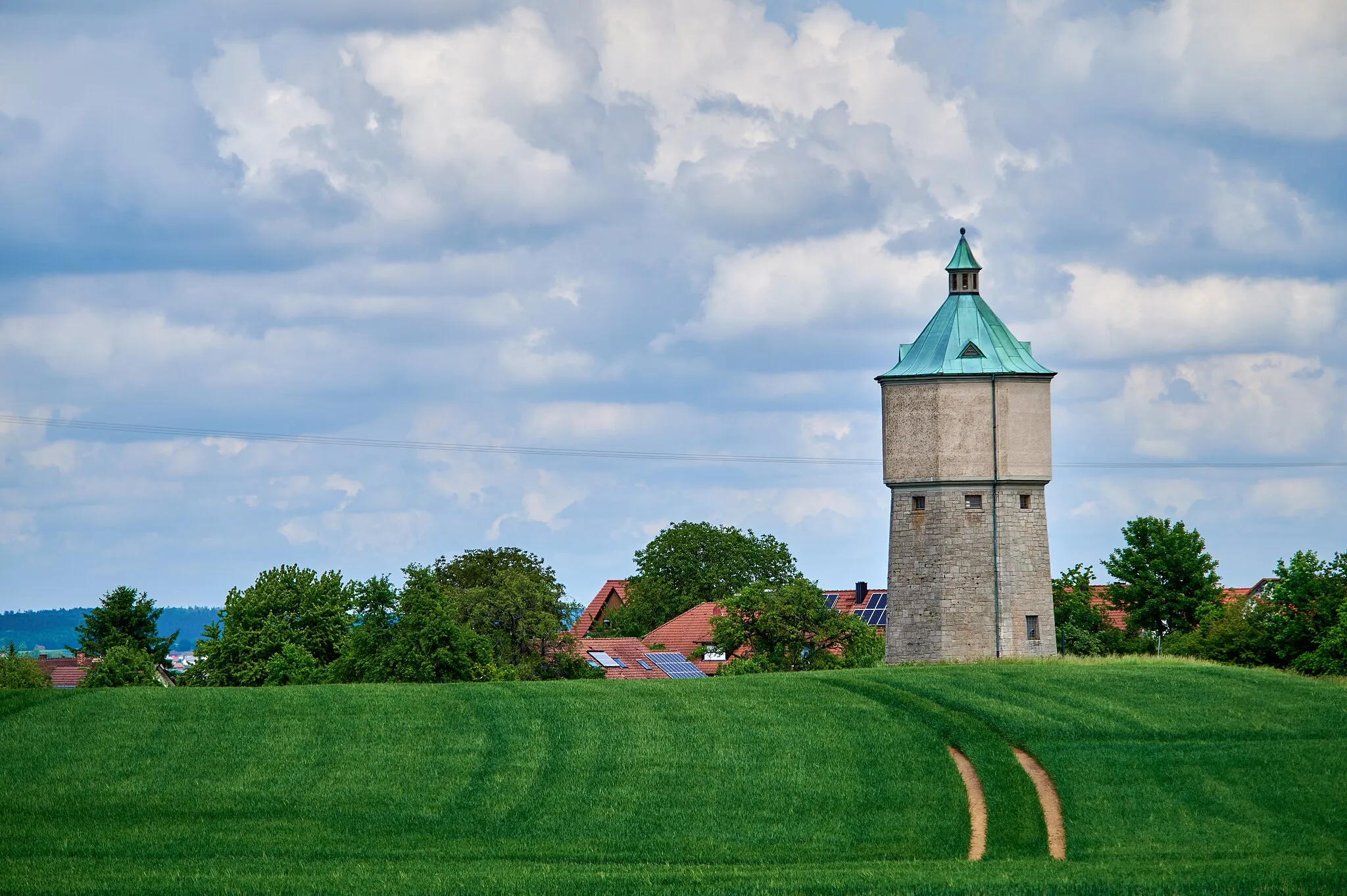 Photo showing: Grünsfeld: Krensheim, Wasserturm