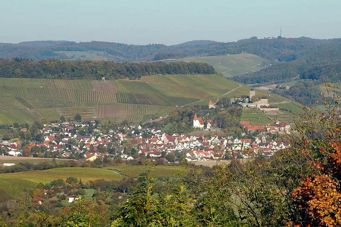 Photo showing: View at Beilstein from the Wunnenstein.