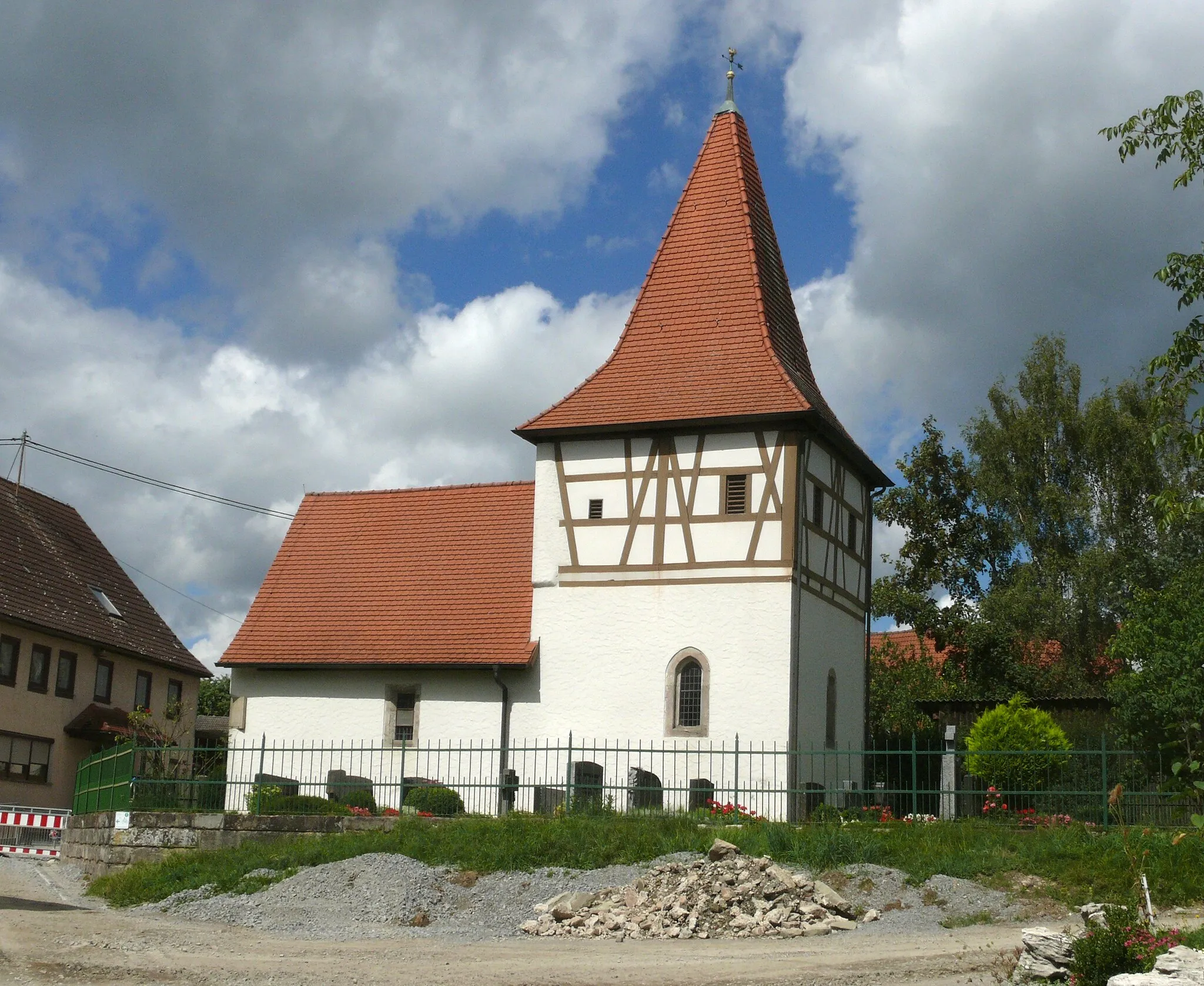 Photo showing: Kapelle Sankt Dionysius im Weiler Spaichbühl der Gemeinde Frankenhardt. Blick von Süden