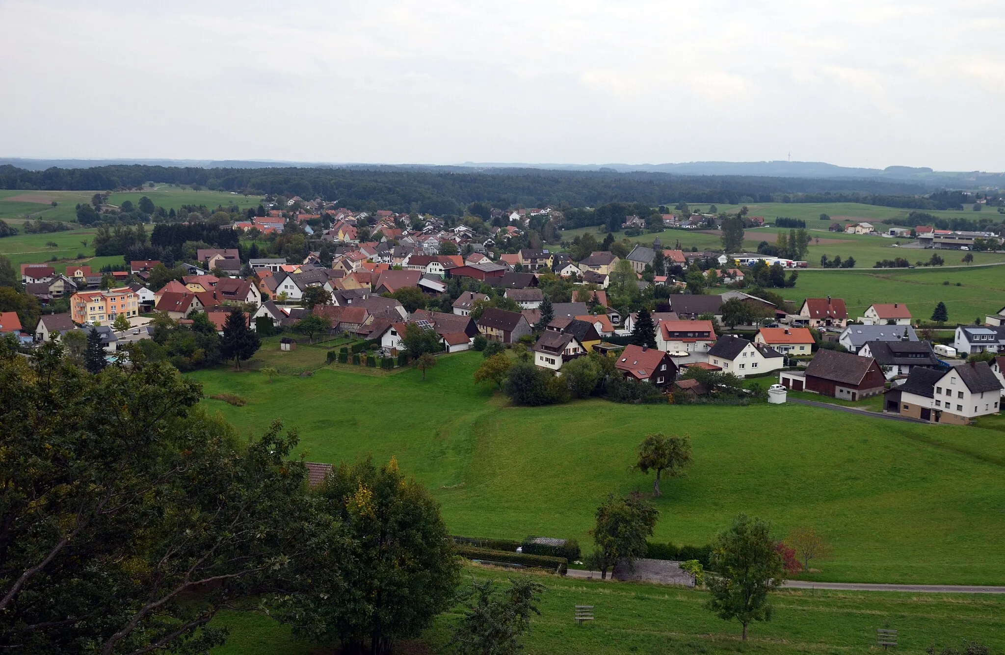 Photo showing: Blick auf Neuhütten vom Steinknickleturm.