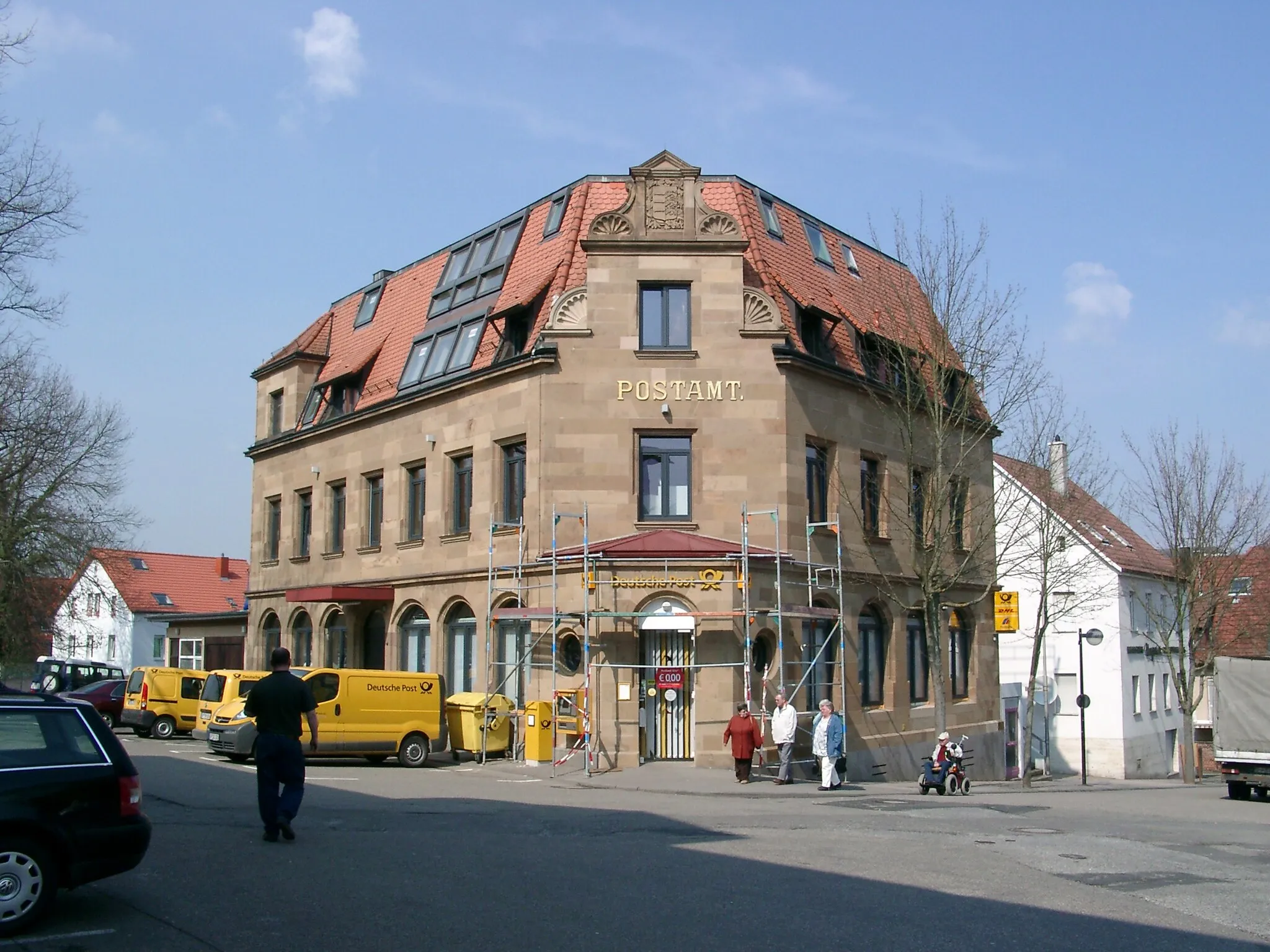Photo showing: Weinsberg, Postamt beim Bahnhof