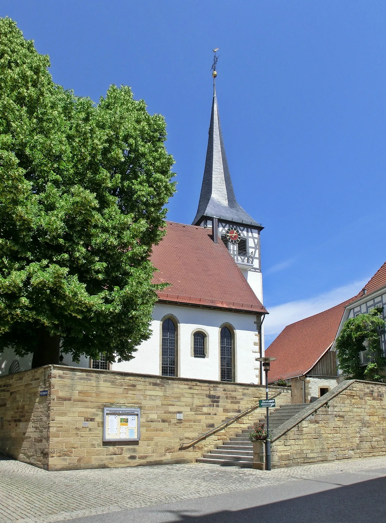 Photo showing: The Protestant Mauritius church in Kirchheim am Neckar, Baden-Württemberg.