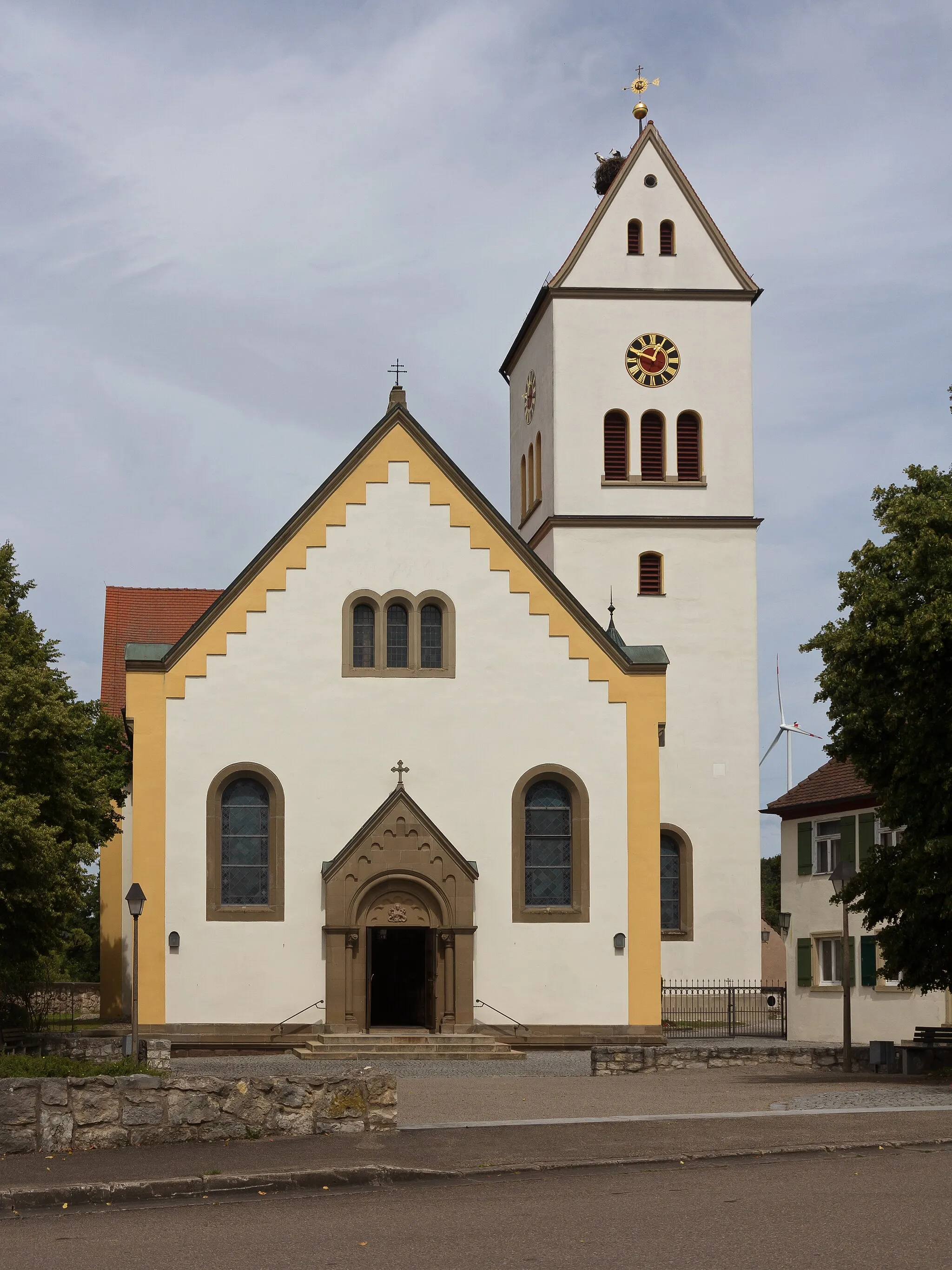 Photo showing: Wilburgstetten, church: katholische Kirche Sankt Margareta