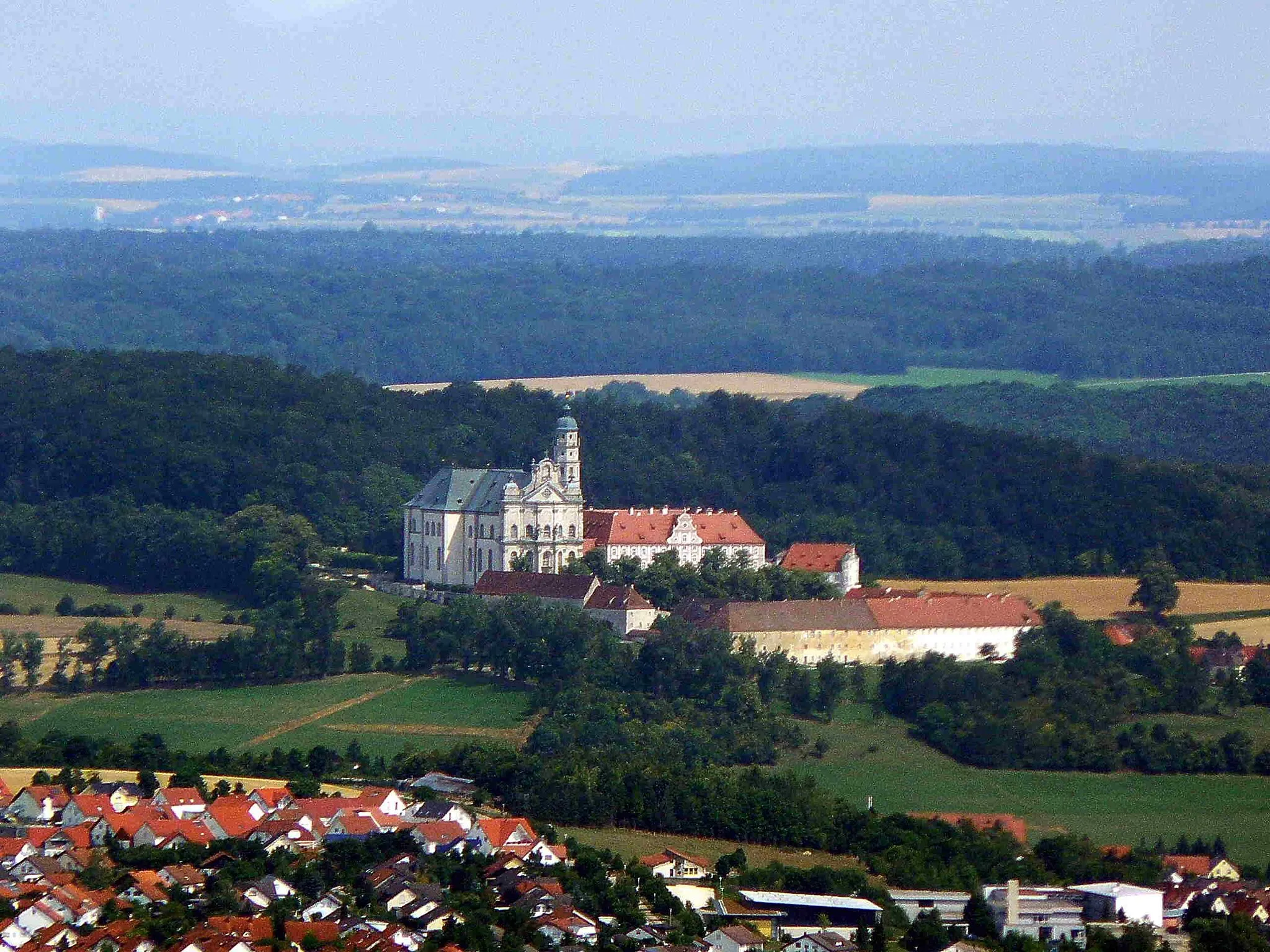 Photo showing: Die Abtei Neresheim aus westlicher Richtung