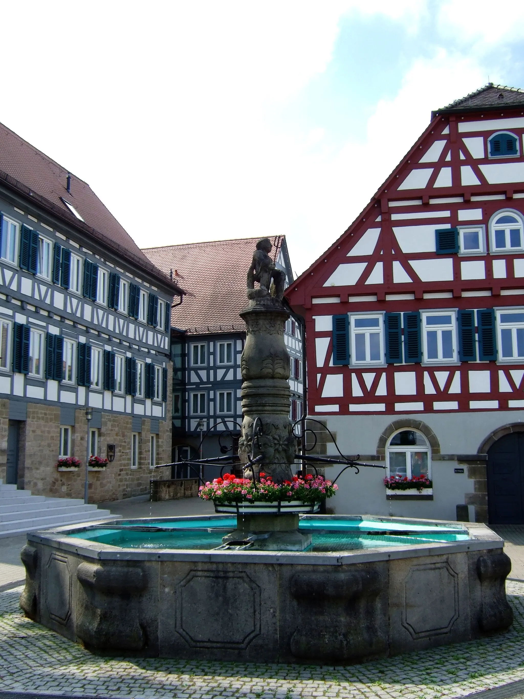 Photo showing: Winterbach - Marktbrunnen