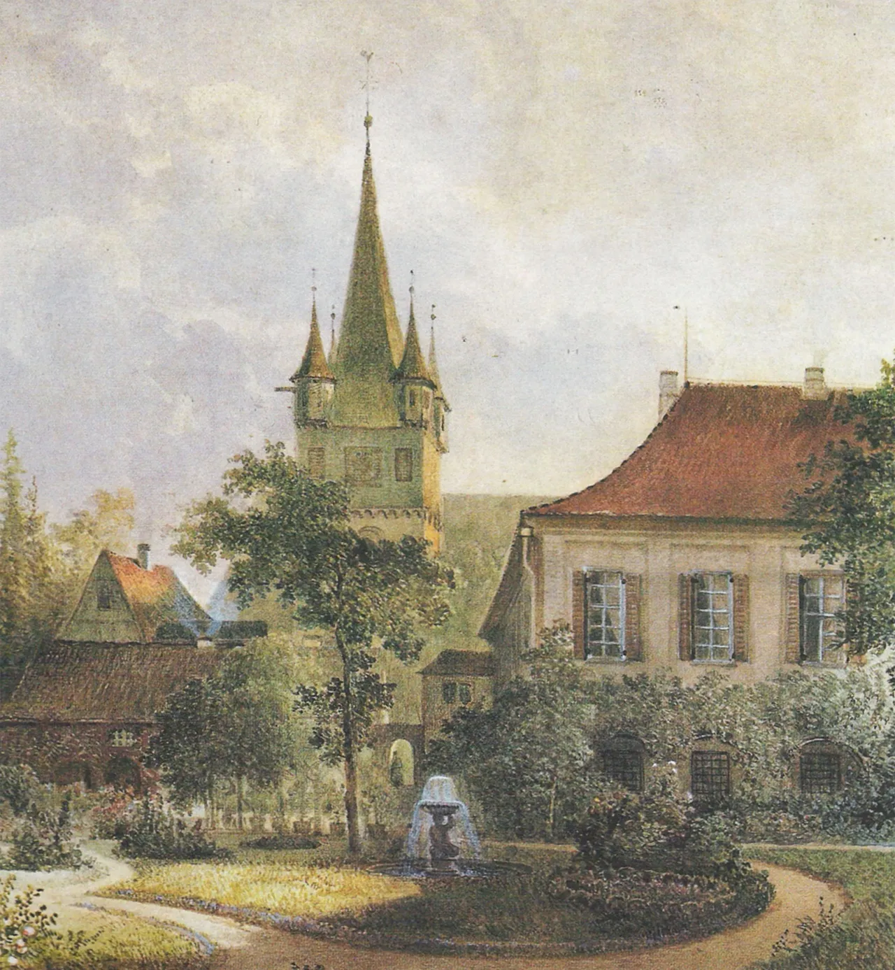 Photo showing: „Schwaigern, Blick vom Schloßpark auf Schloß und Stadtkirche“