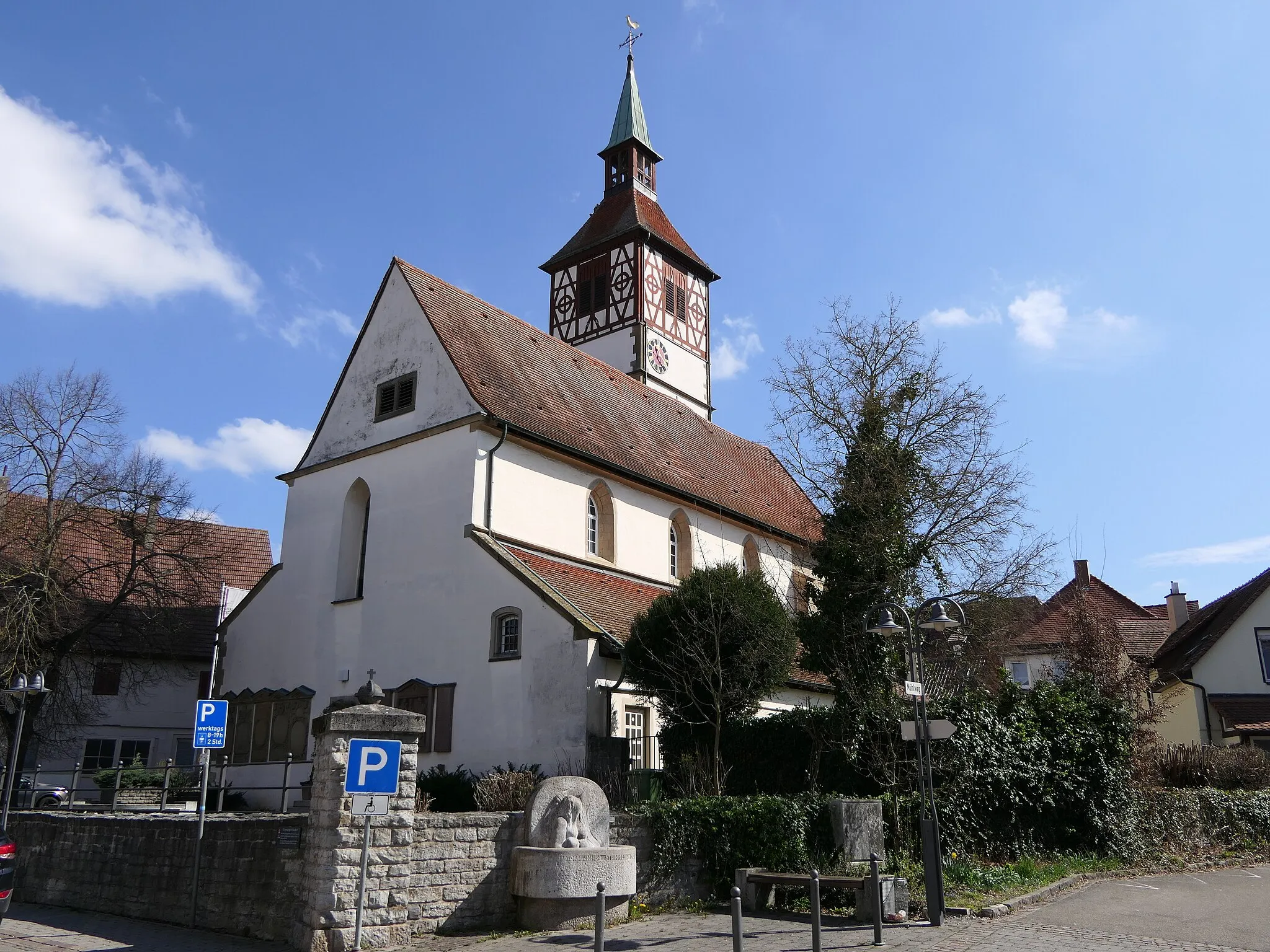 Photo showing: Die Kirche Sankt Martin in Steinheim an der Murr, erstmals 1235 urkundlich erwähnt.