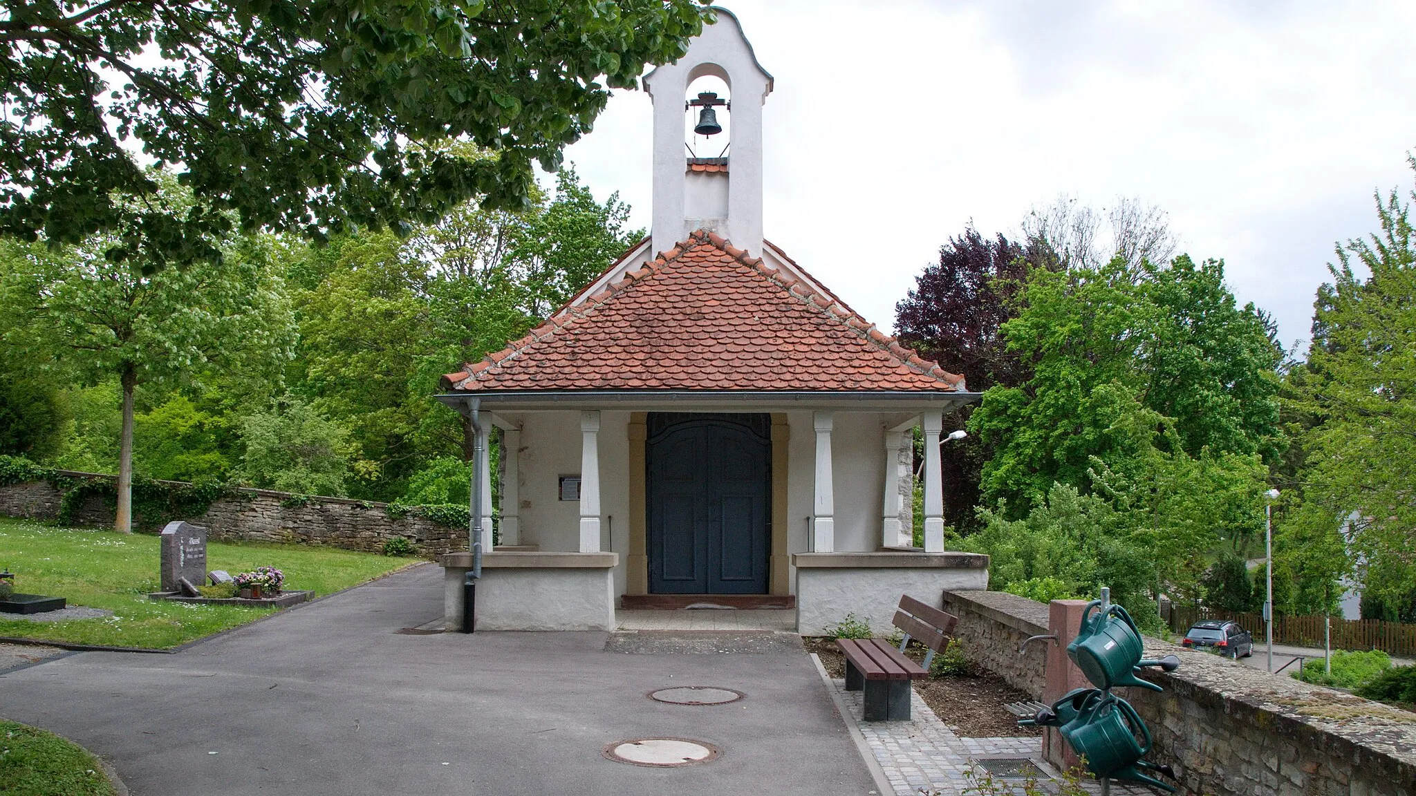 Photo showing: Friedhof Obergrombach alte Friedhofskapelle vom alten Eingang aus gesehen