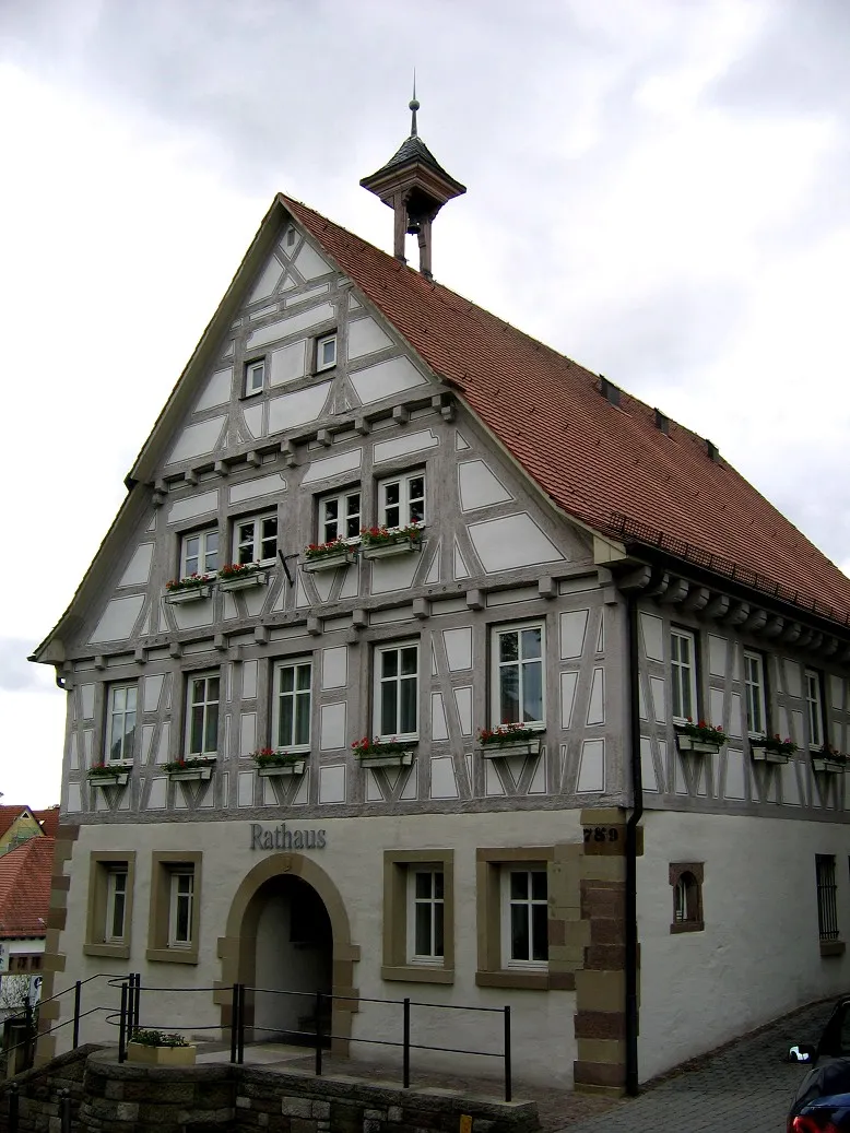 Photo showing: Rathaus (town hall) of Korb, Württemberg, Germany

Mussklprozz, own picture, taken on 2006-05-27