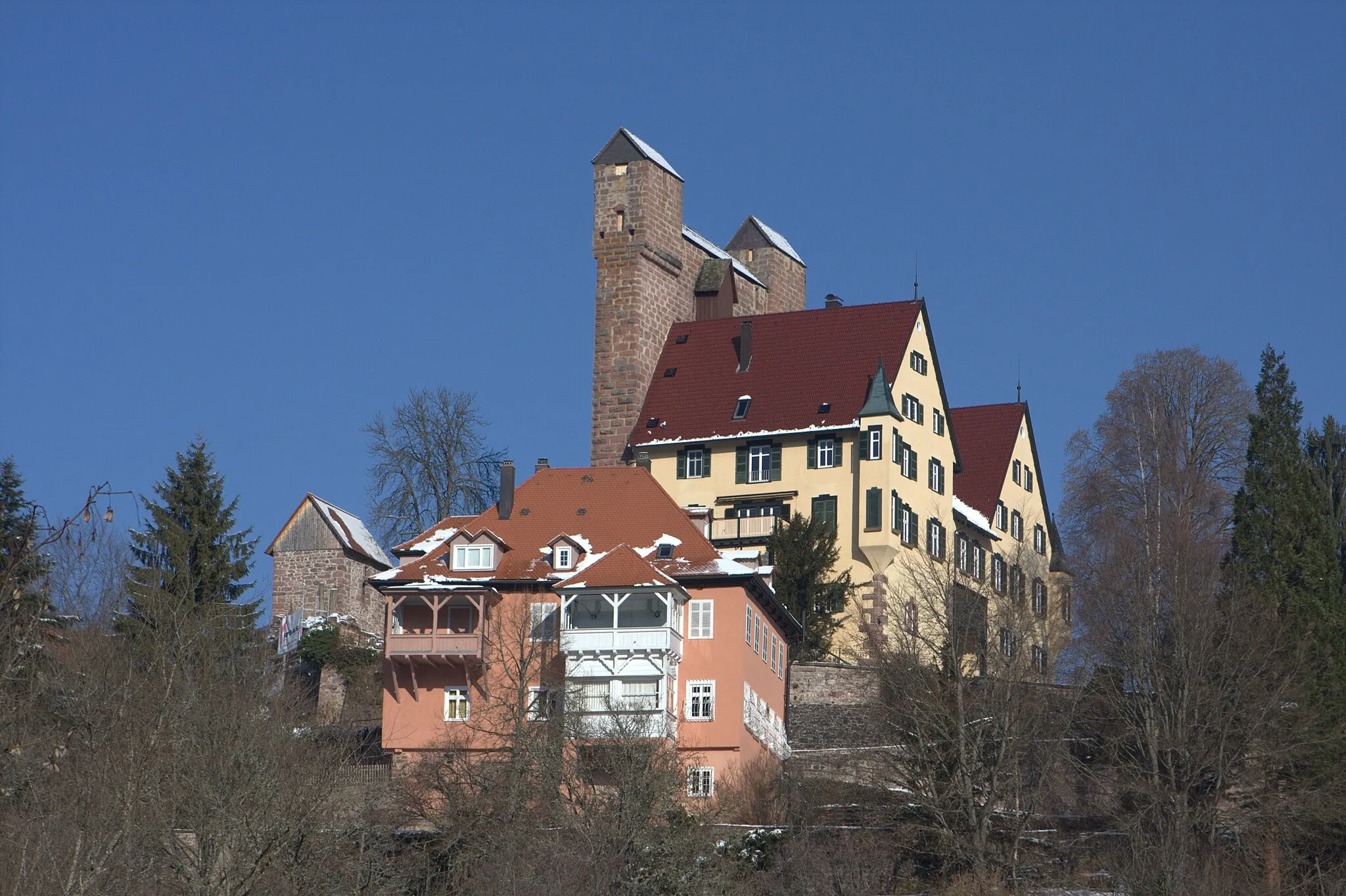 Photo showing: Berneck (Altensteig), Schildmauer der Burg