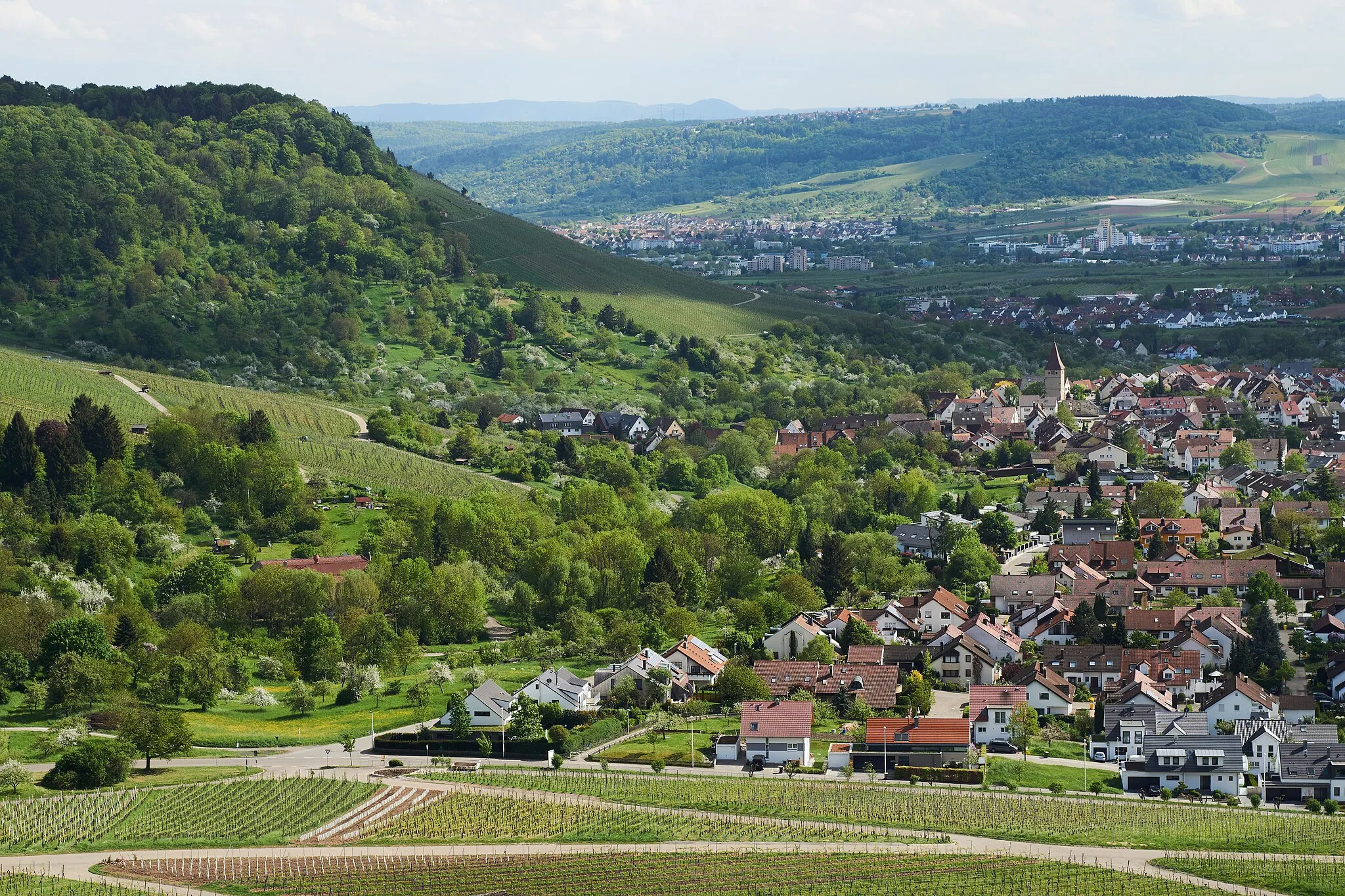 Photo showing: view in south direction at the east part of Korb, a community in Baden-Württemberg, Germany
