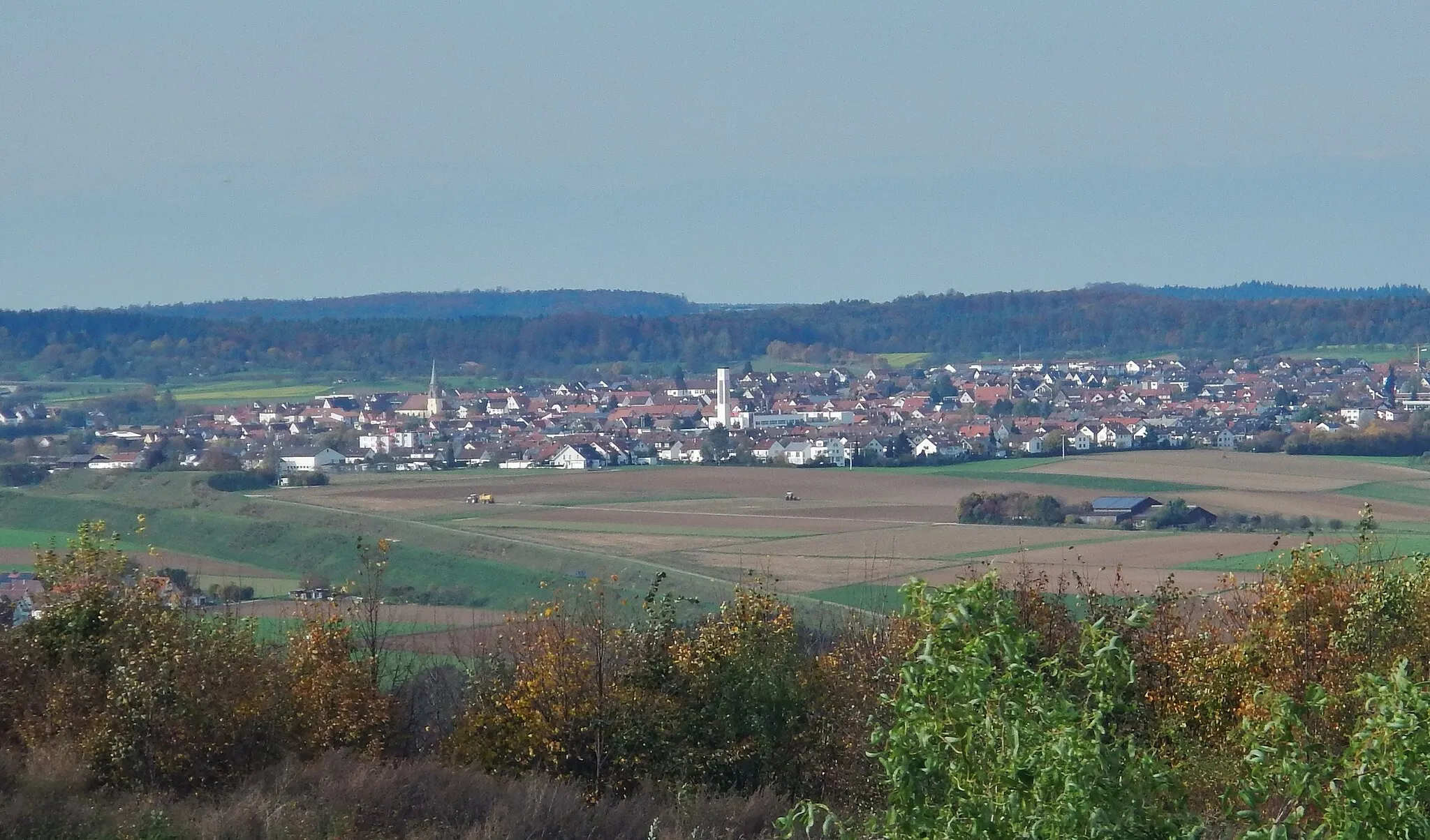 Photo showing: Rutesheim vom Eltinger Blick