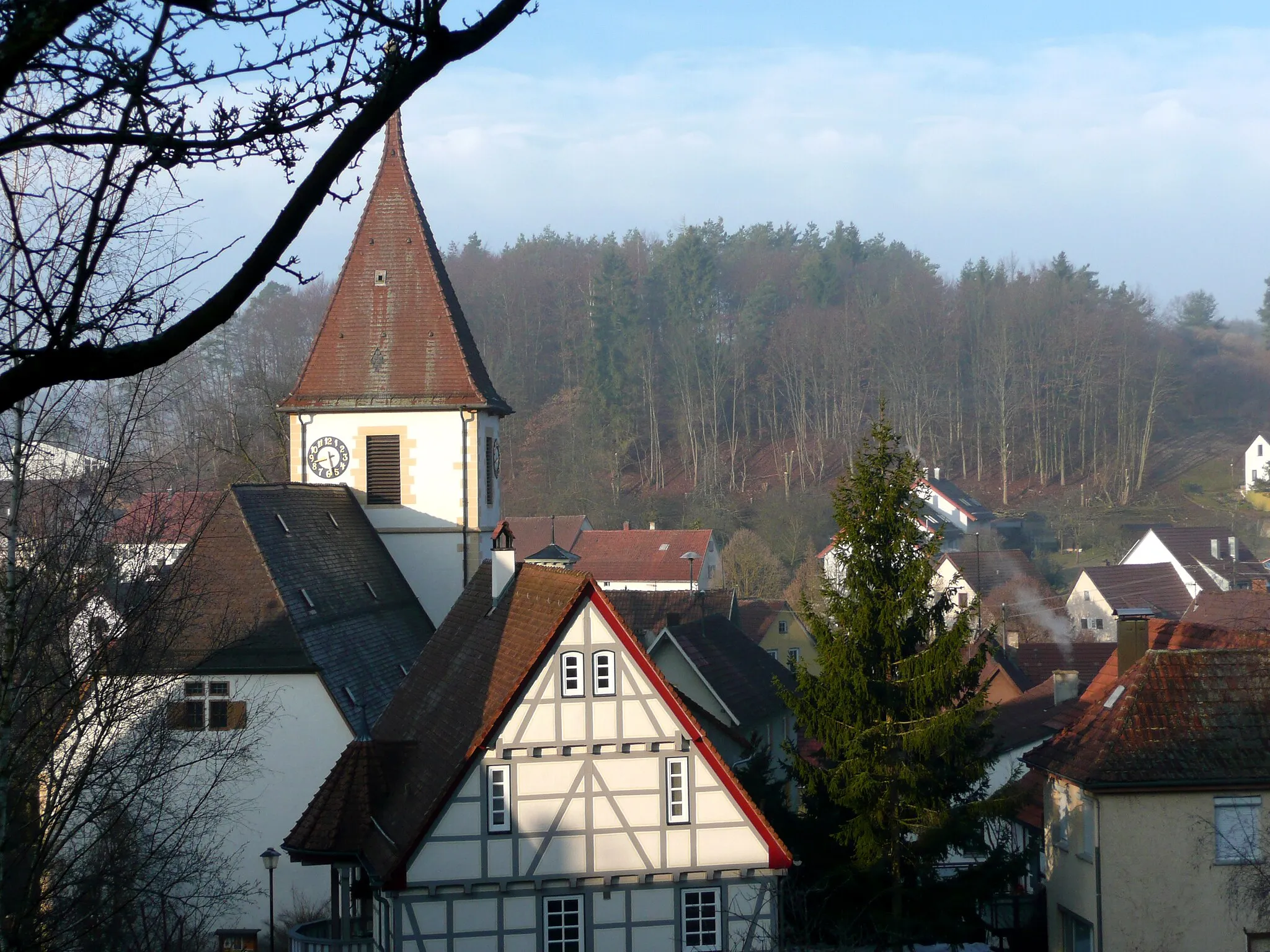 Photo showing: Evangelische Kirche St. Veit in Deufringen