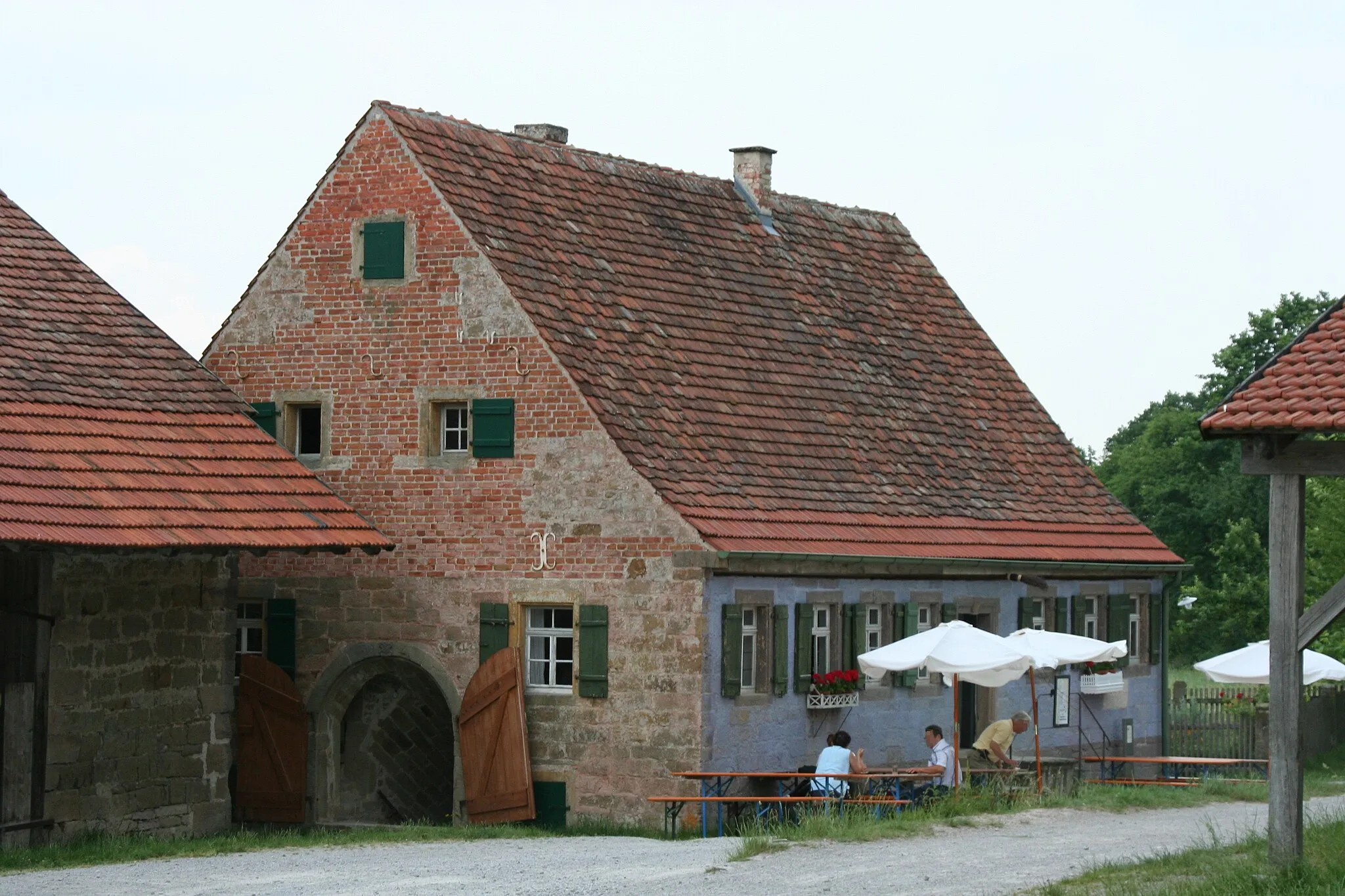 Photo showing: Wohn-Stall-Haus aus Verrenberg im Freilandmuseum Wackershofen