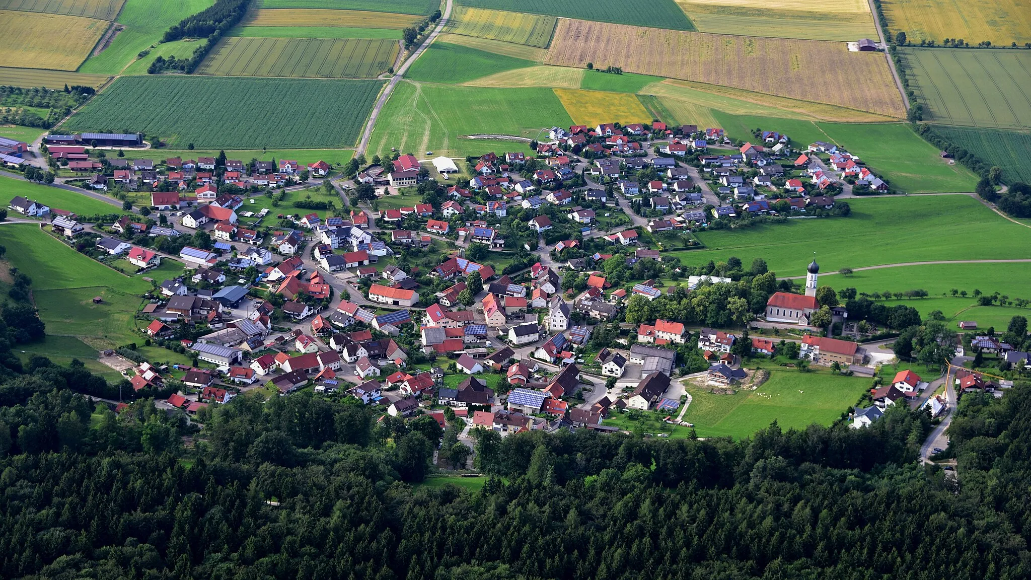 Photo showing: Auernheim (Nattheim), Luftaufnahme (2016)