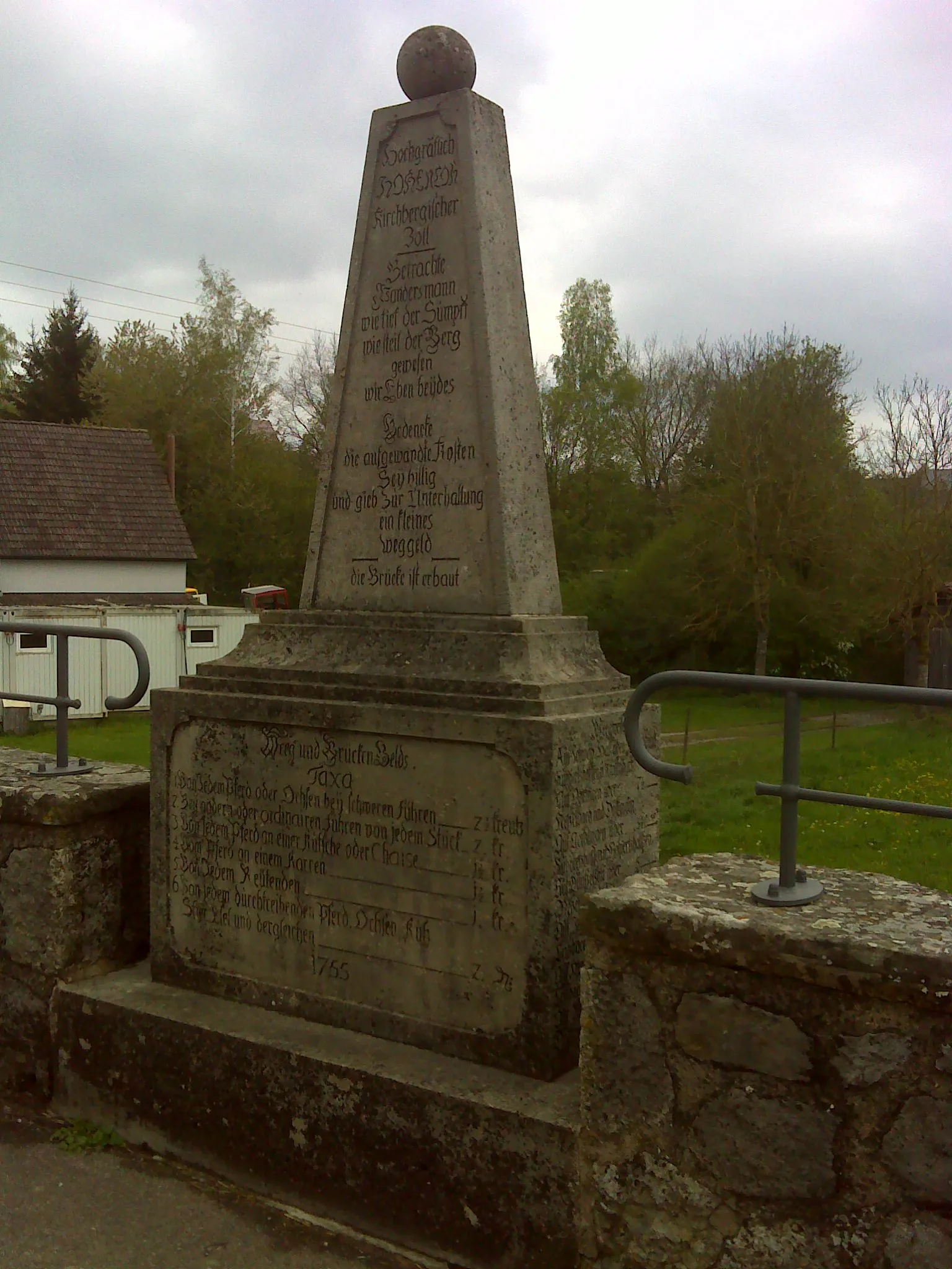 Photo showing: Lendsiedel, Kirchbergischer Zoll von 1755 auf der Heppachbrücke