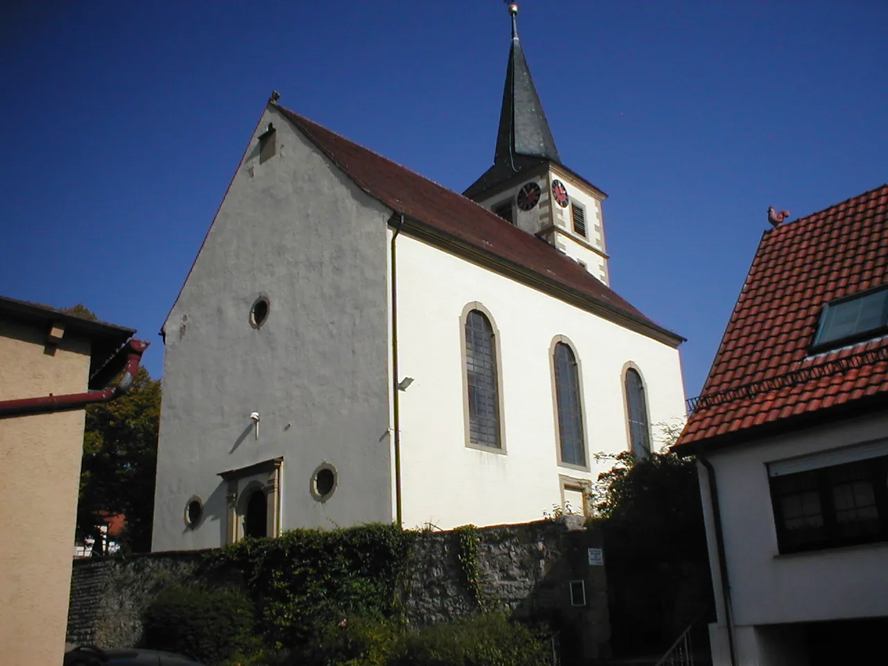 Photo showing: Evangelische Kirche in Kochersteinsfeld, renoviert 1733