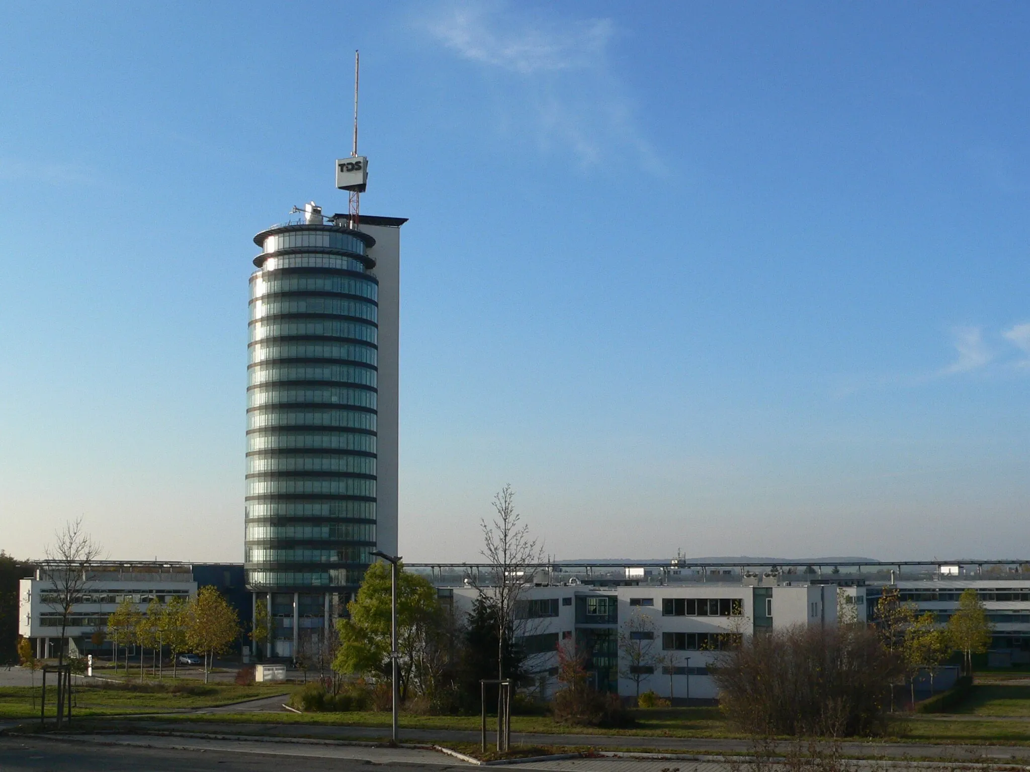 Photo showing: Building of the company TDS AG (called TDS-Tower) of the town Neckarsulm
