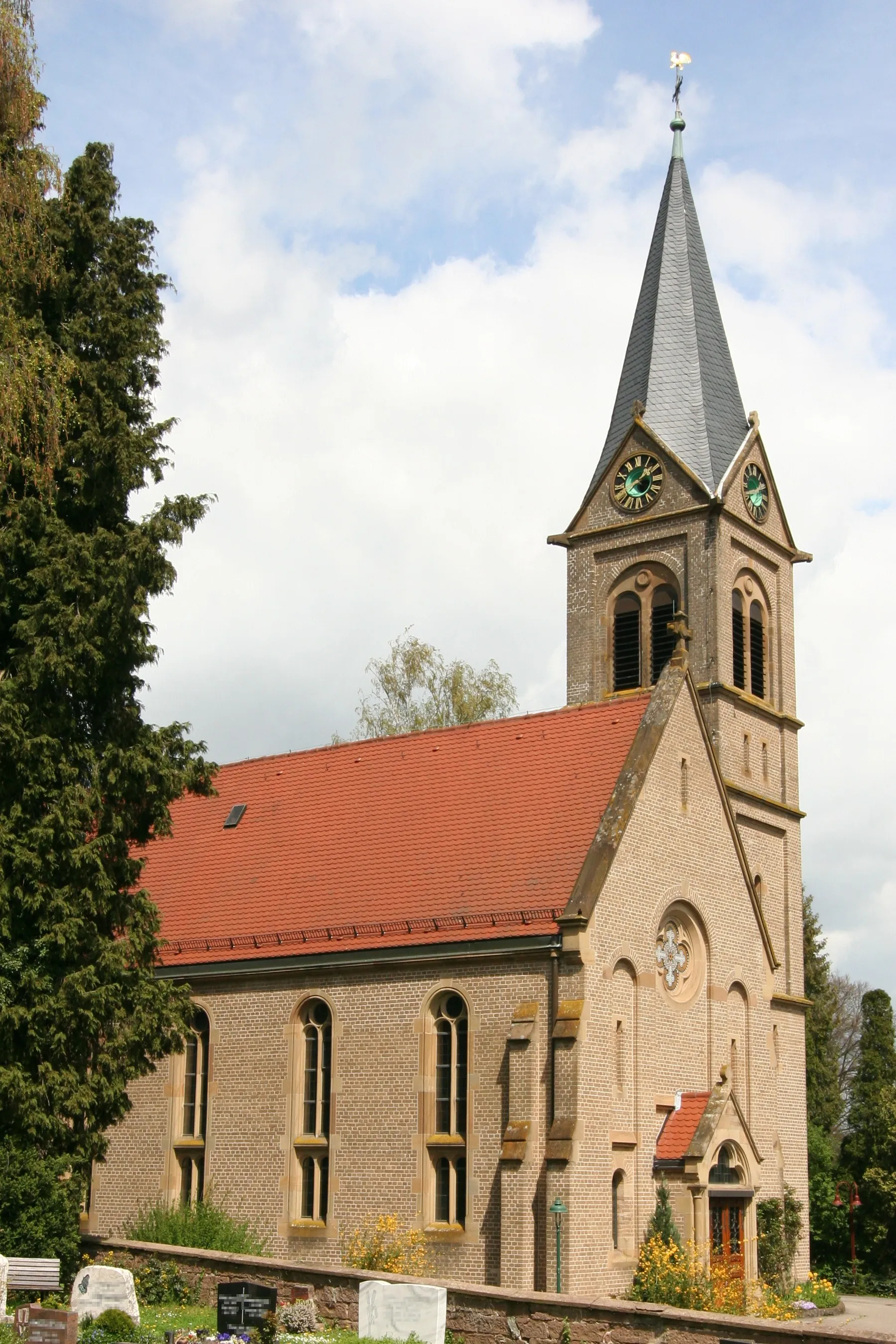 Photo showing: The protestant Christ church in Lehrensteinsfeld