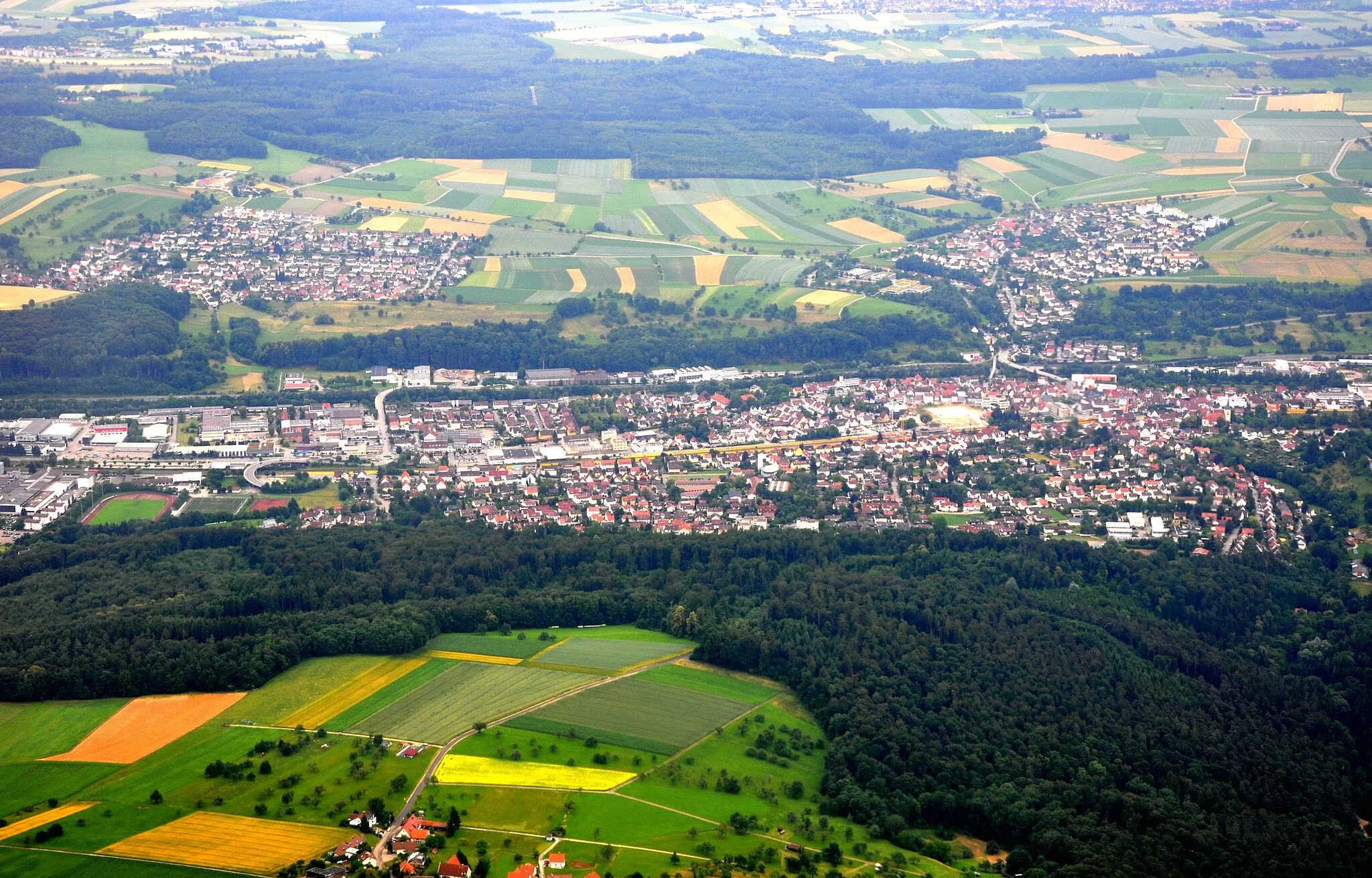 Photo showing: Ebersbach an der Fils, Luftbild