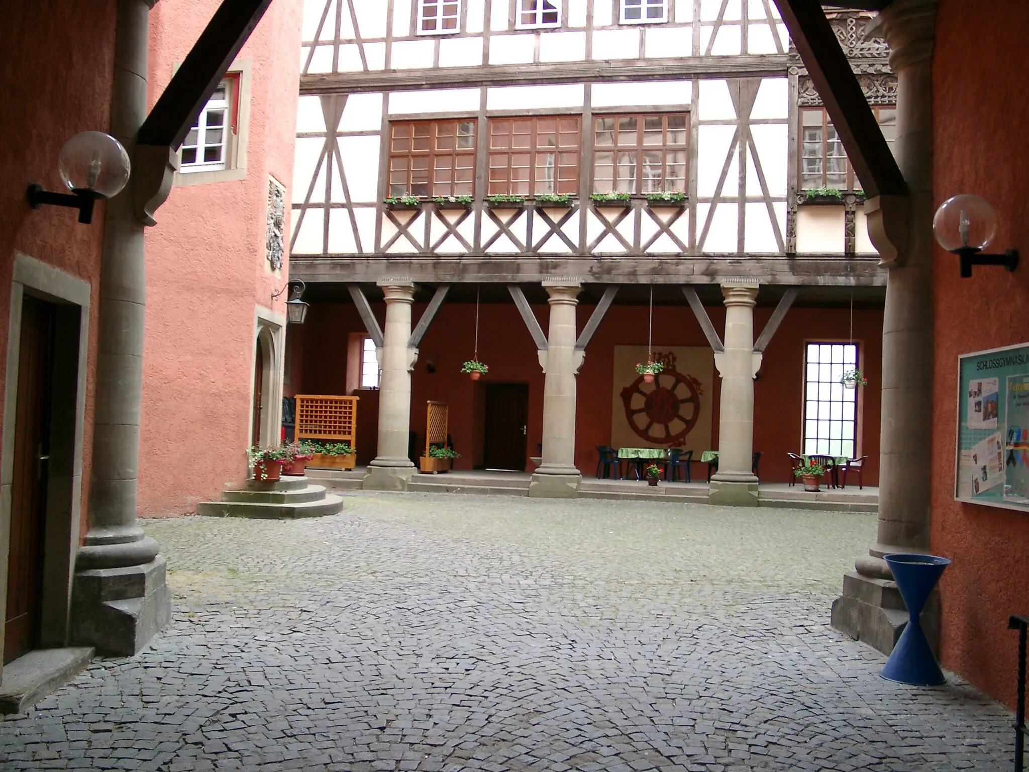 Photo showing: Innenhof des Schlosses von Künzelsau