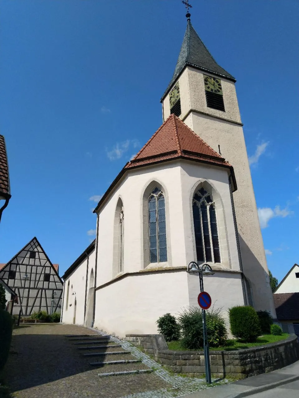 Photo showing: Besonders stattliche Dorfkirche in Poltringen, Gotik und ein gutes Stück Barock