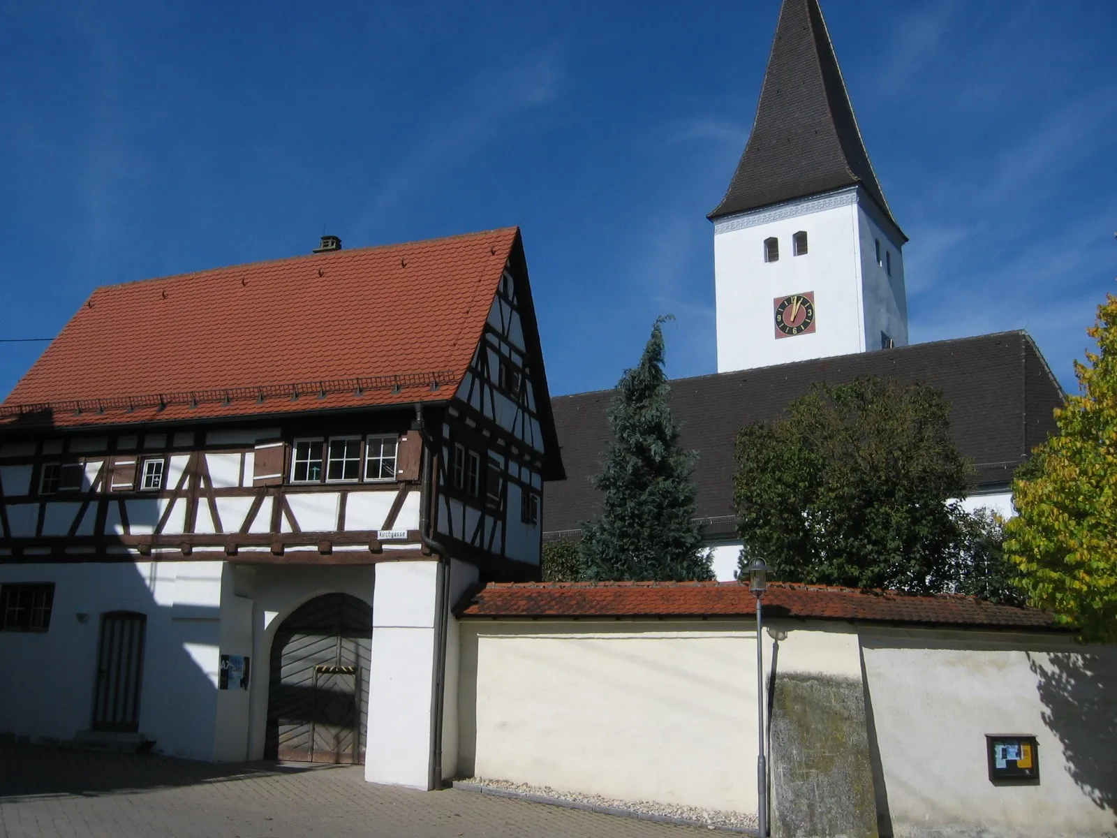 Photo showing: Göttingen, Stadt Langenau, Alb-Donau-Kreis: Evangelische Kirche
