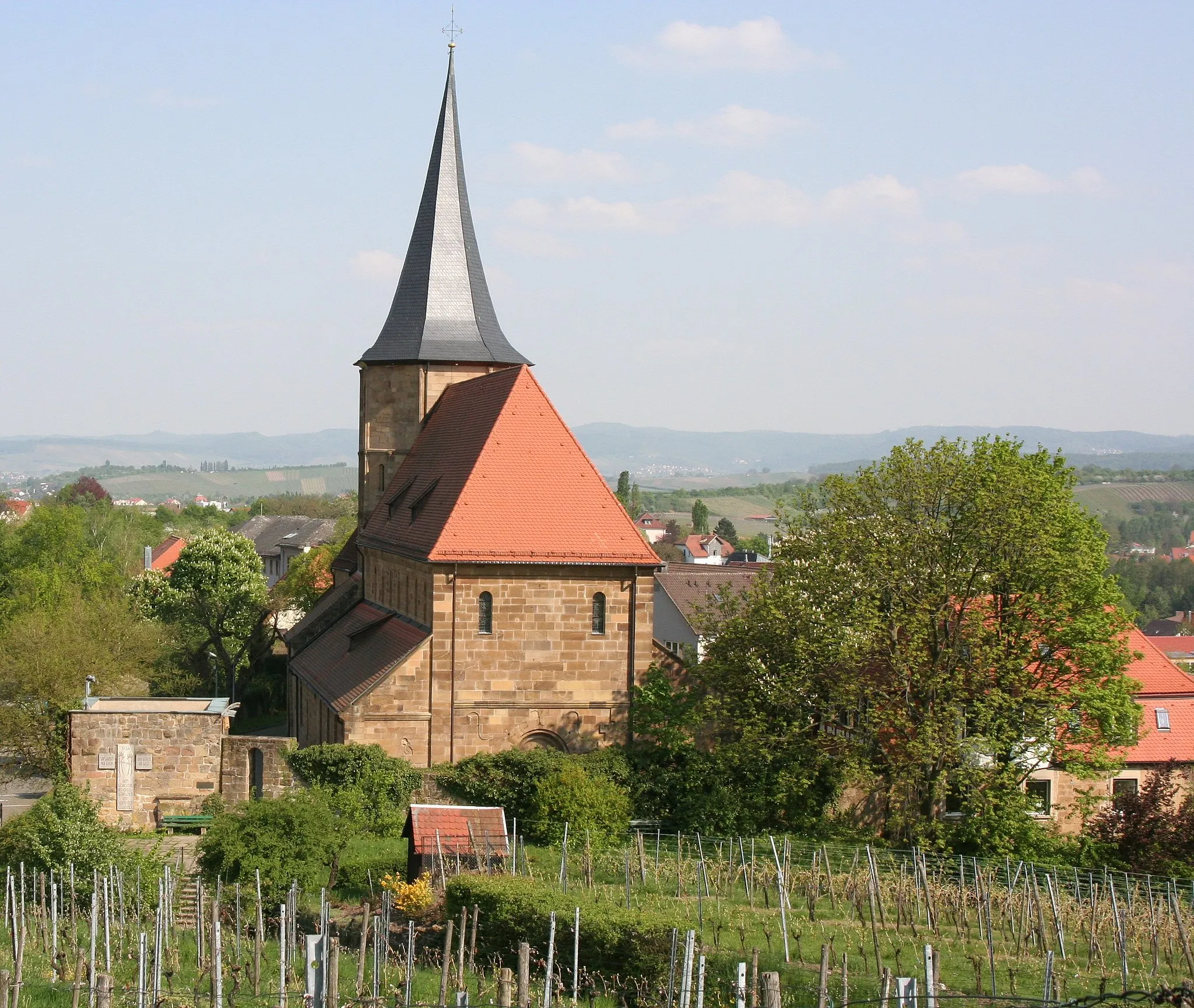Photo showing: The Johanneskirche in Weinsberg from the North-West. Picture taken from the castle hill