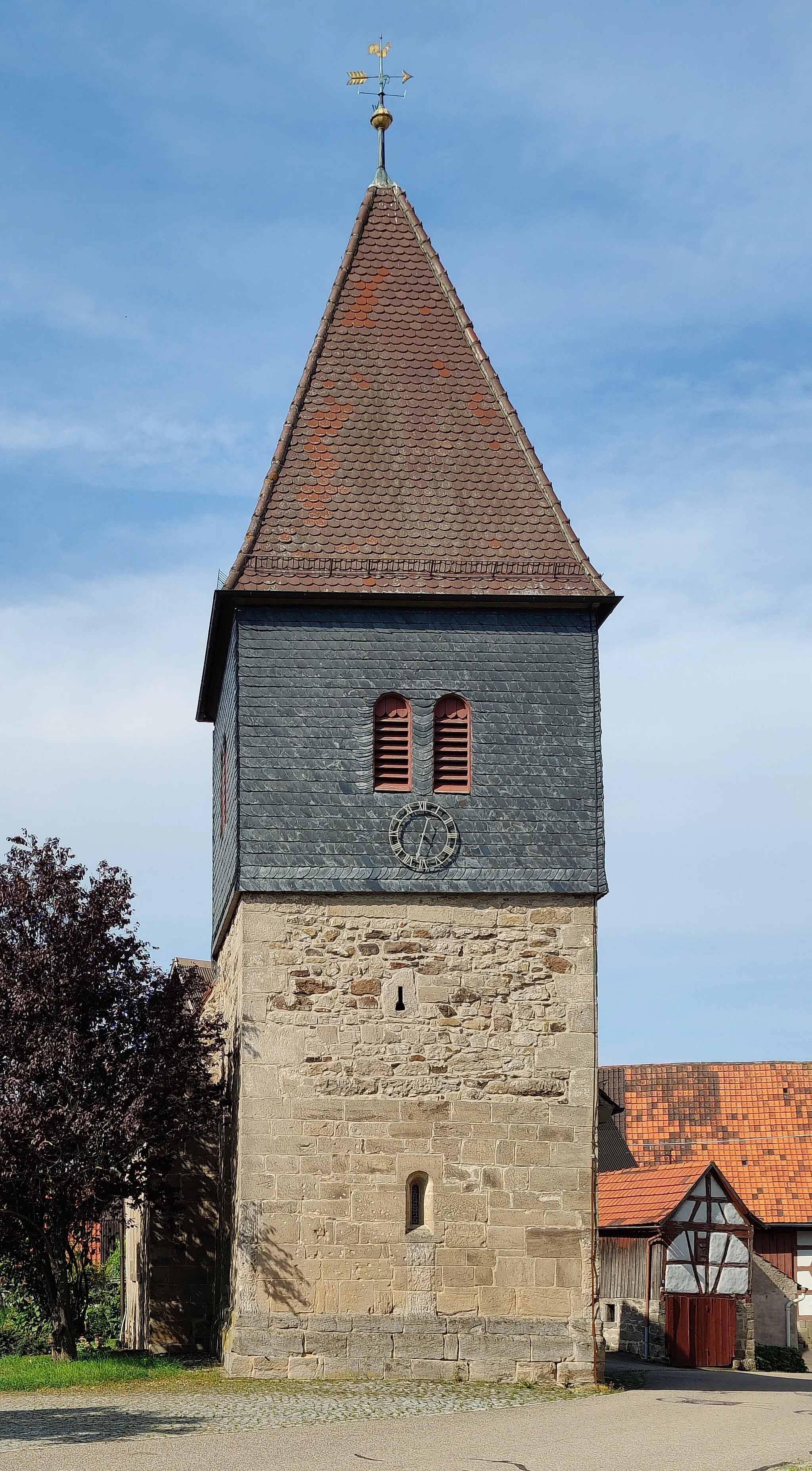 Photo showing: Evangelische Maria-Magdalena-Kirche Kesselfeld, Stadt Neuenstein, Hohenlohekreis, Baden-Württemberg, Deutschland