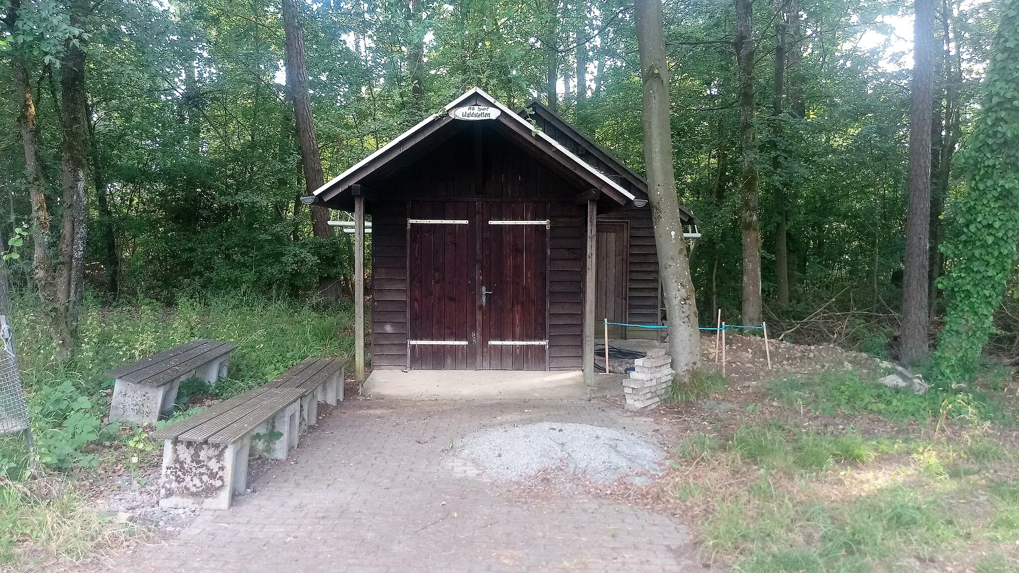 Photo showing: Sportplatzhütte Arbeitsgemeinschaft Freizeitsport Waldstetten e. V.