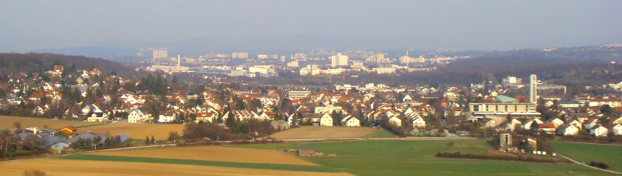 Photo showing: Blick auf Korntal-Münchingen vom Grünen Heiner