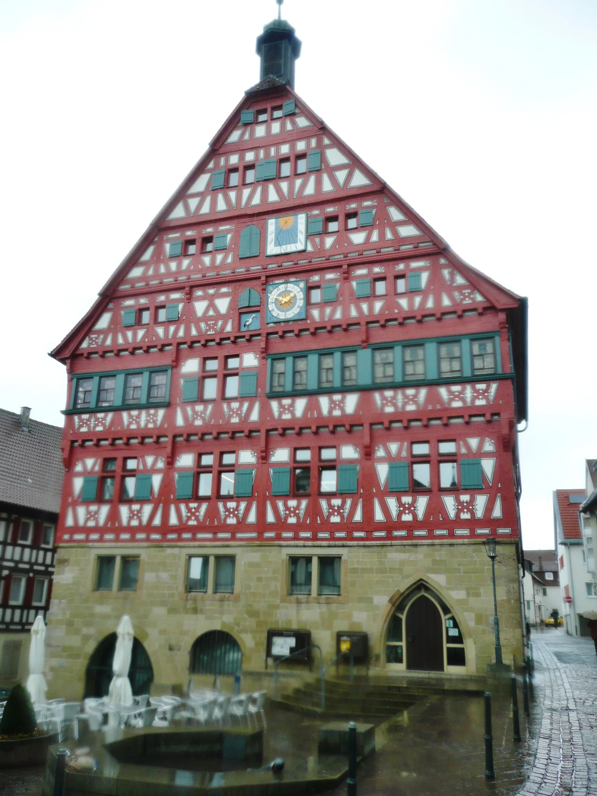 Photo showing: Großbottwarer Rathaus, erbaut im 13. Jh.