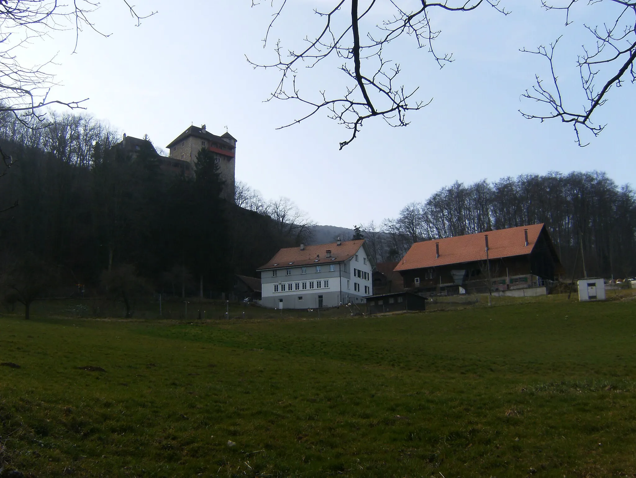 Photo showing: Bauernbetrieb und Burg Rotberg