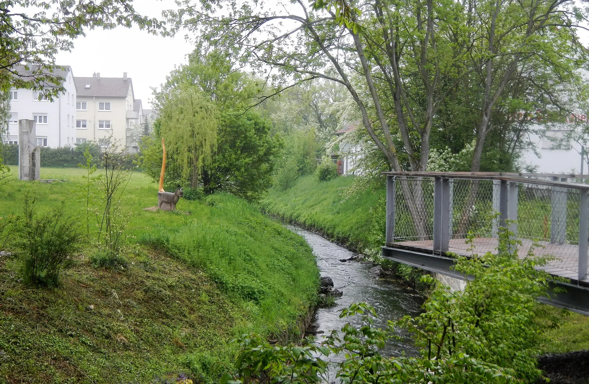 Photo showing: Der Bach Glems in Ditzingen