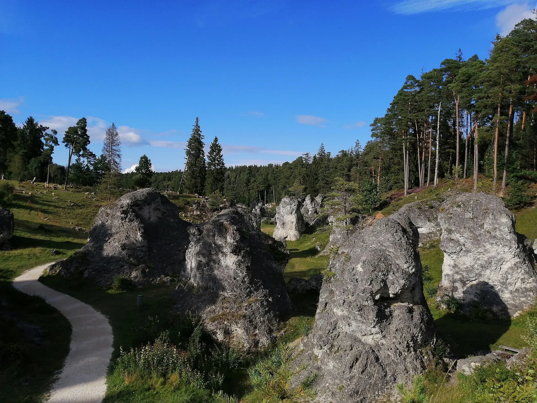 Photo showing: Südlicher Blick auf das Felsenmeer.