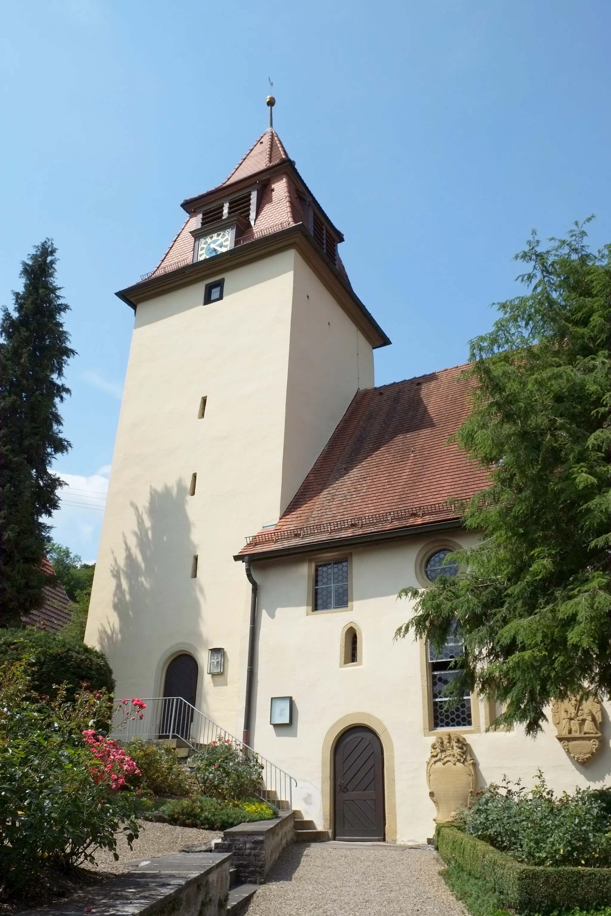 Photo showing: Evangelische Kirche in Crispenhofen, einem Ortsteil von Weißbach (Hohenlohe) im Hohenlohekreis (Baden-Württemberg, Deutschland)